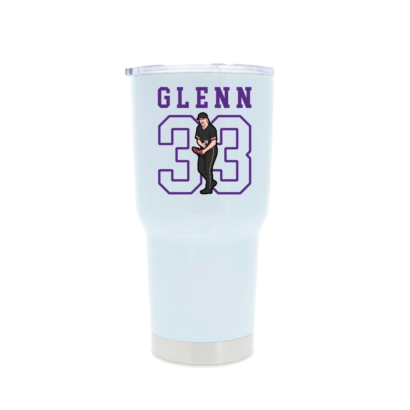 30oz Stainless Steel Tumbler — Shirsey in White