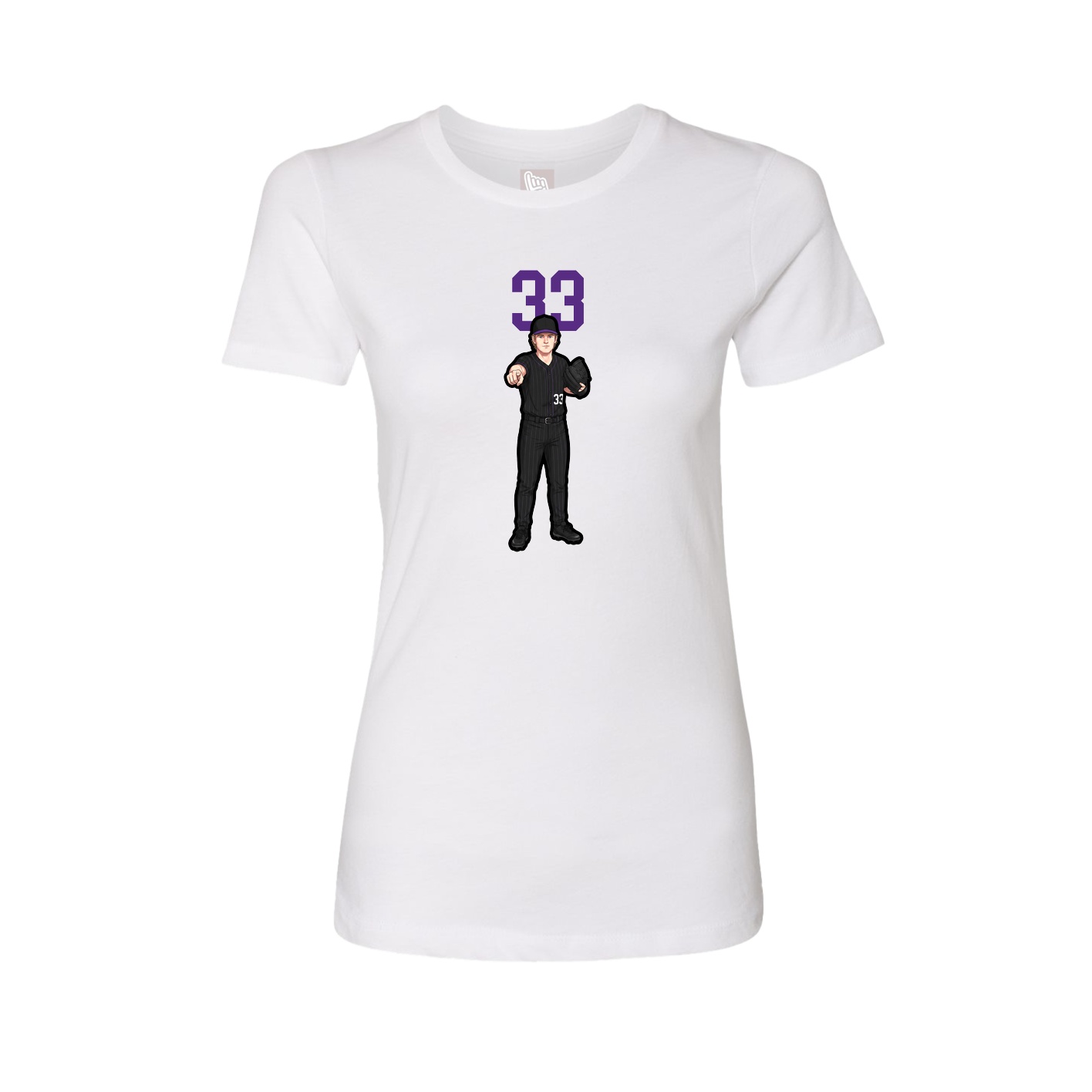 Womens Tee — Number Top in White