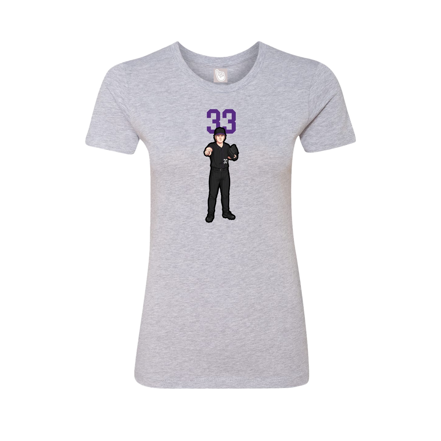 Womens Tee — Number Top in Grey