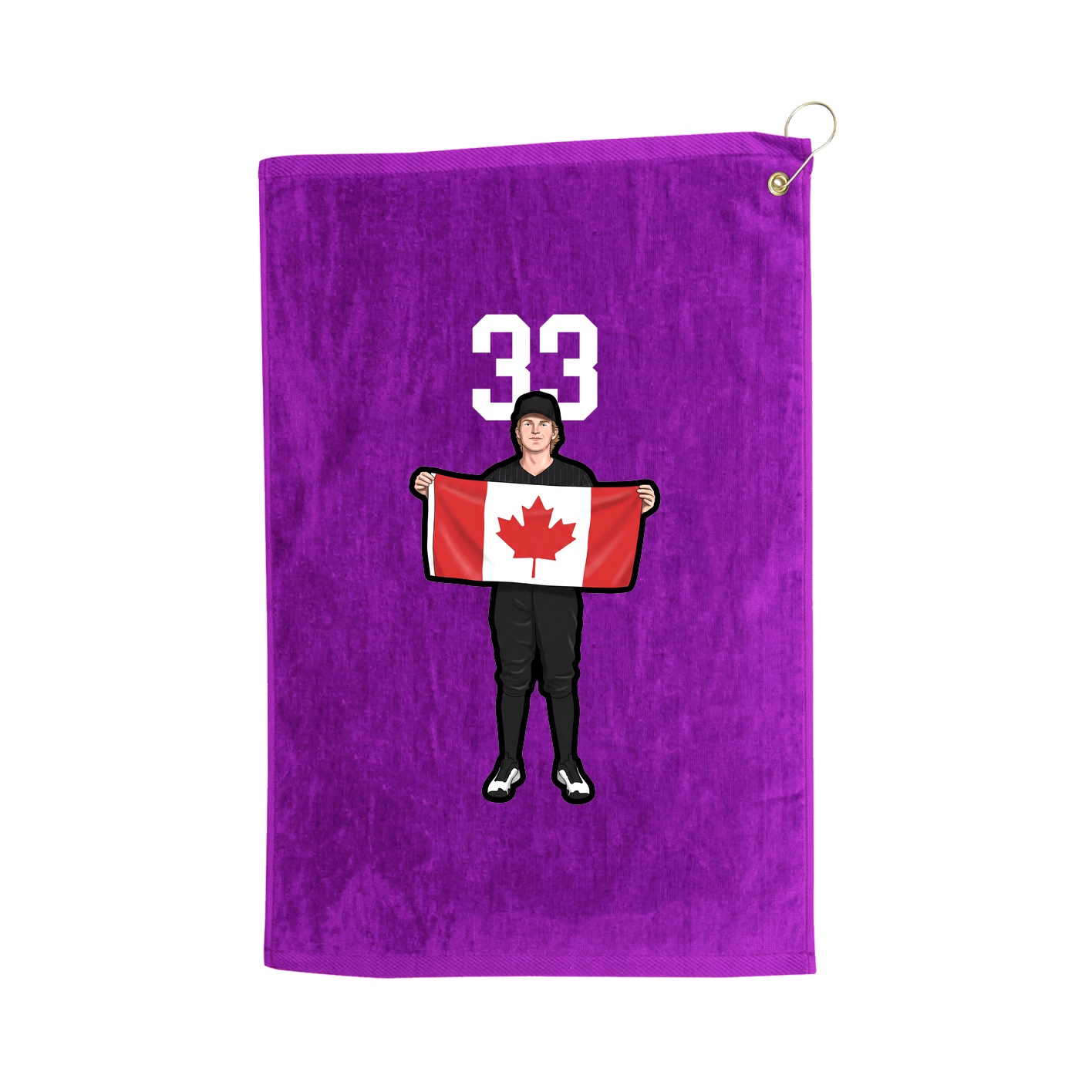 Golf Towel — Number Top in Purple