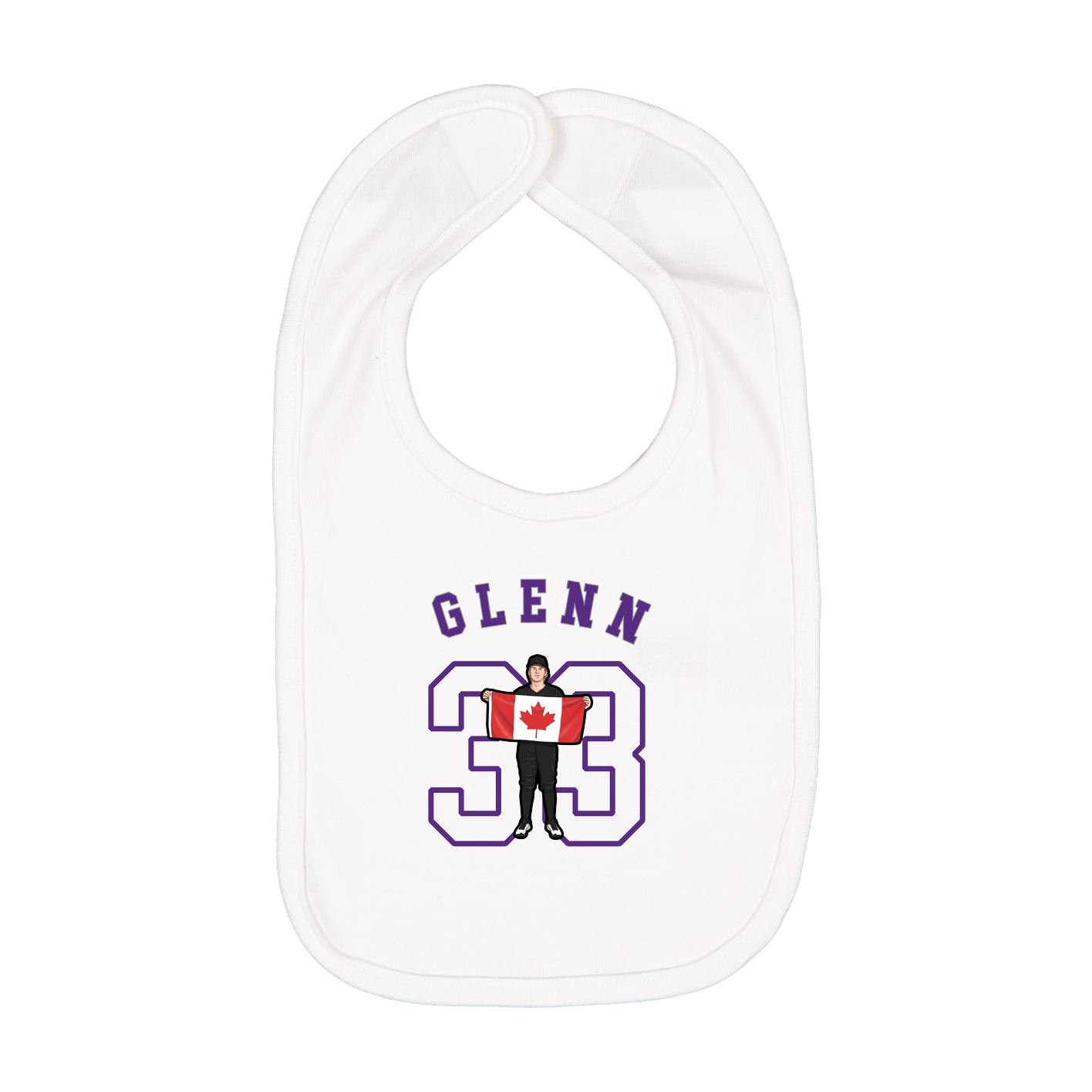 Infant Bib — Shirsey Arch in White