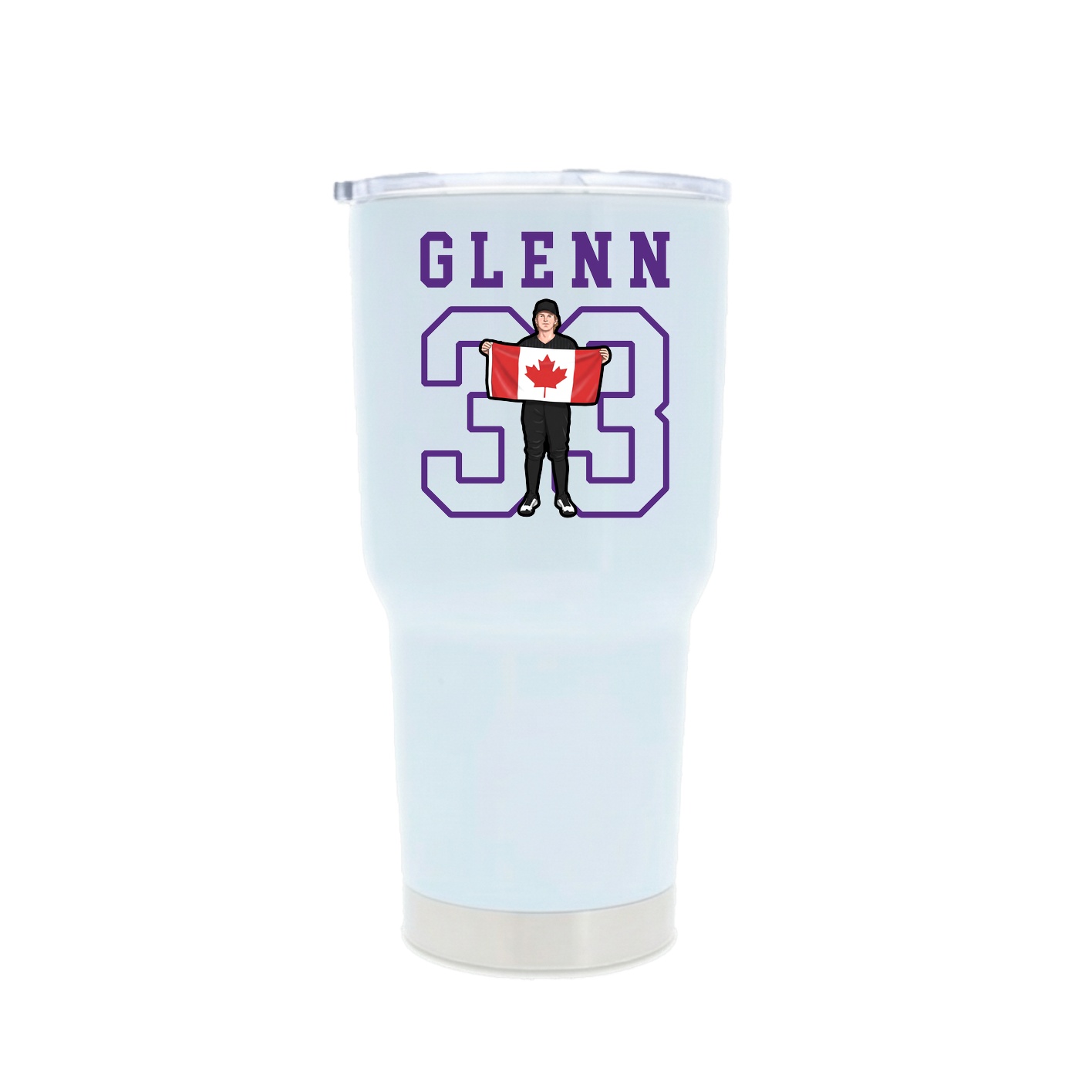 30oz Stainless Steel Tumbler — Shirsey in White