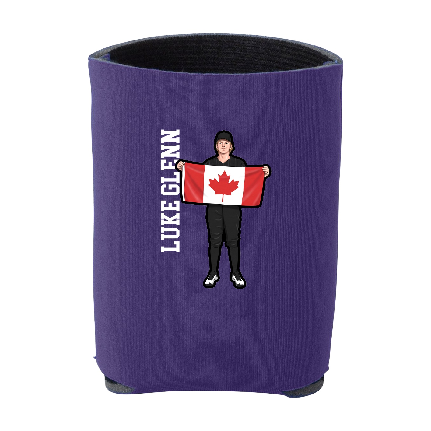 Can Holder — Name Vertical in Purple