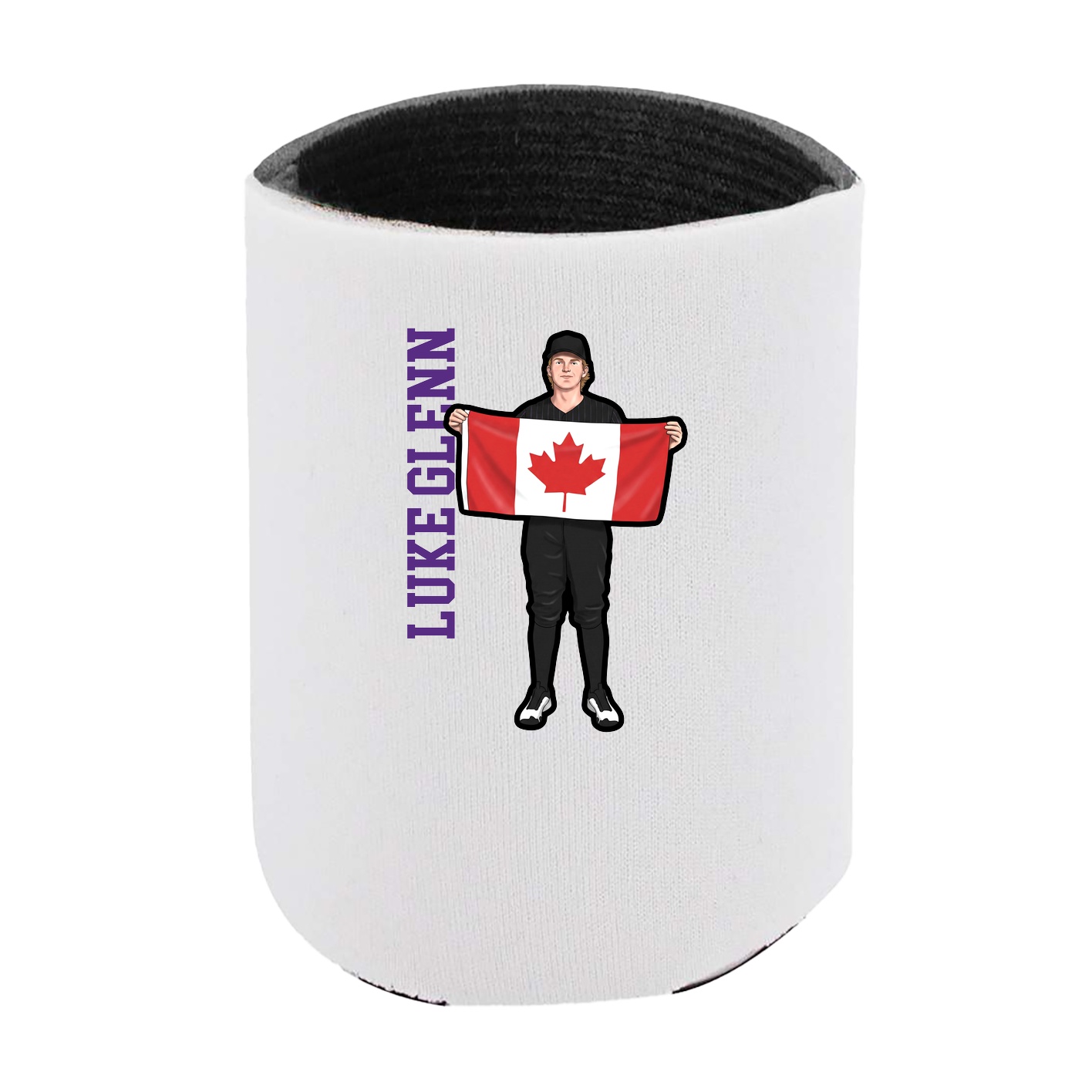Can Holder — Name Vertical in White