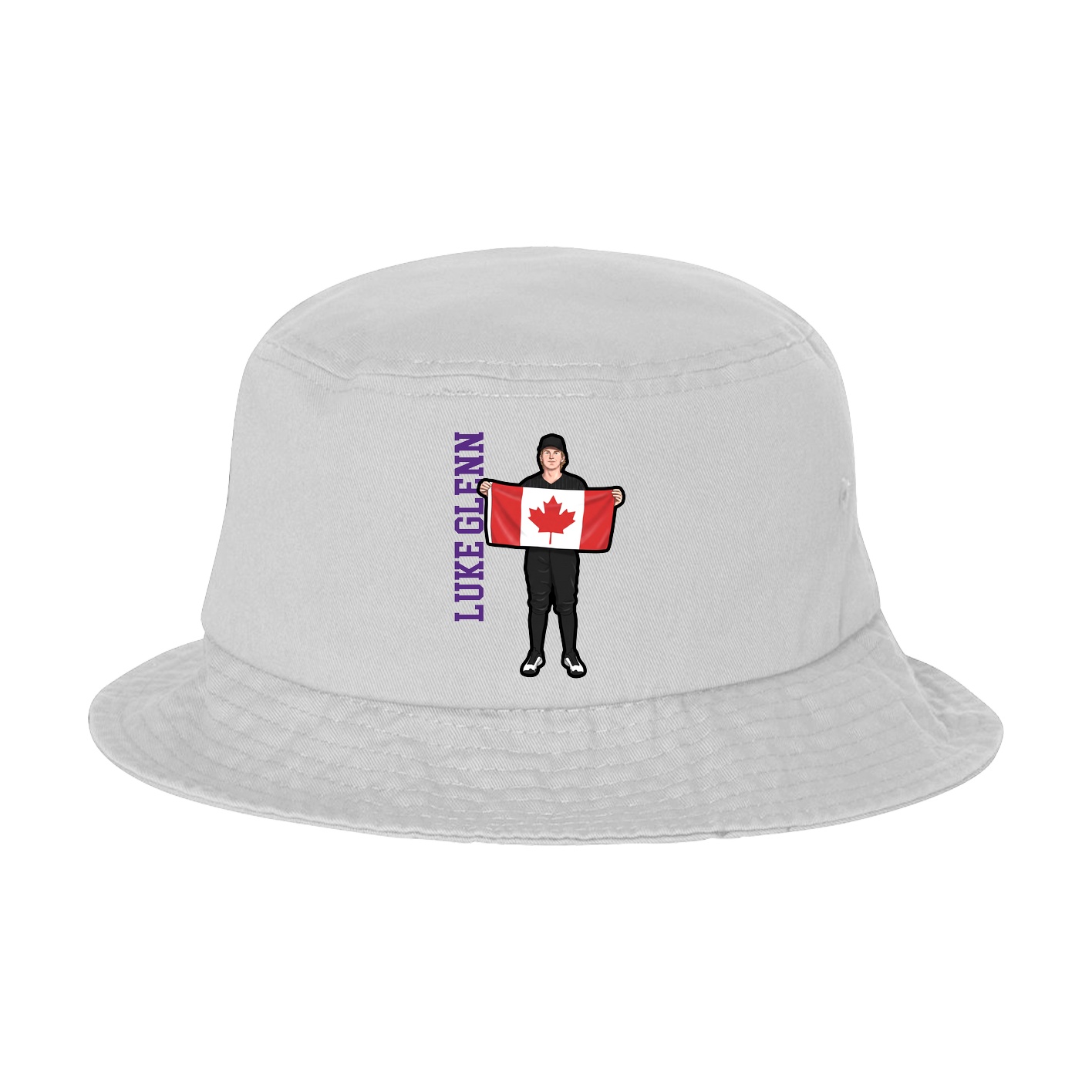 Bucket Cap — Name Vertical in White