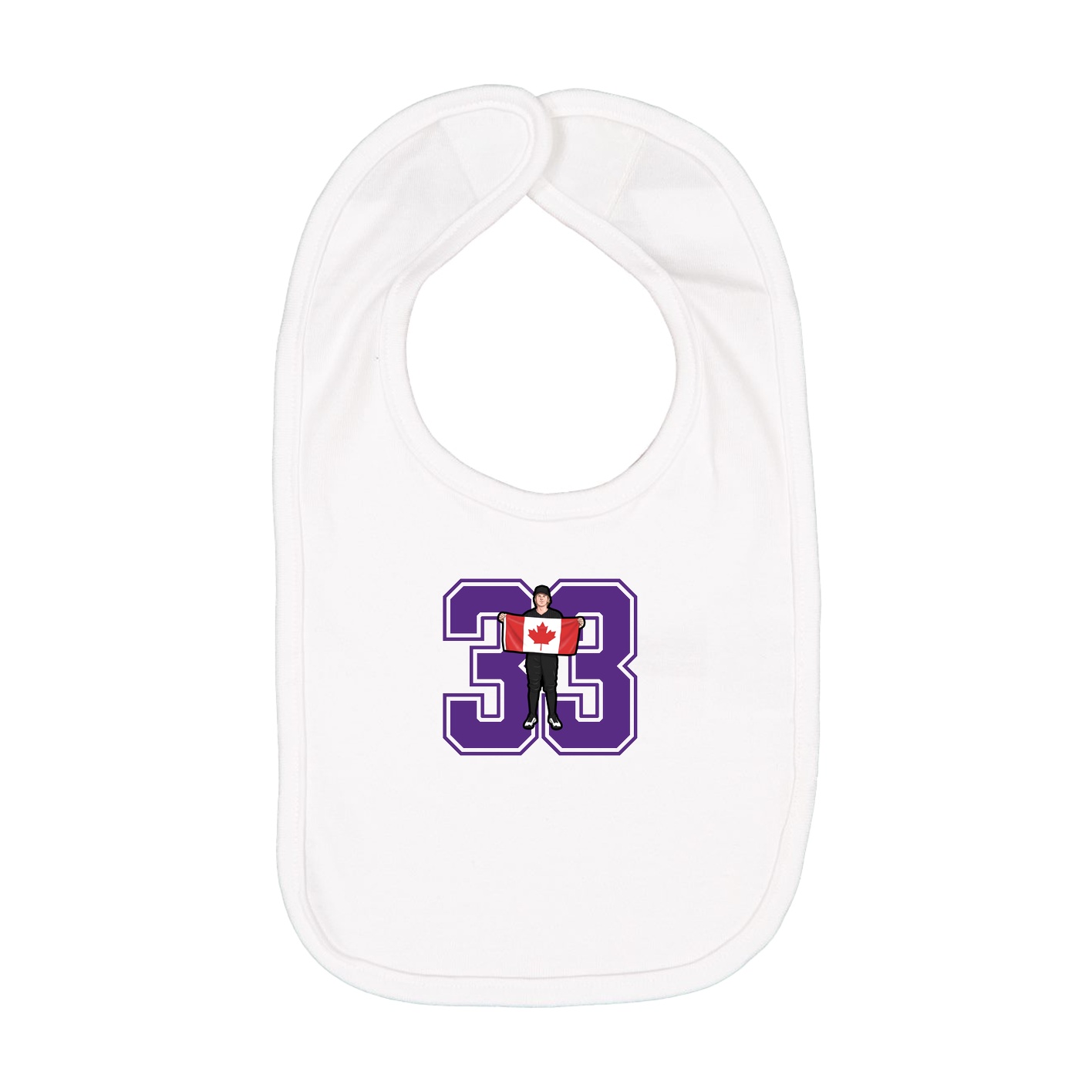 Infant Bib — Number in White