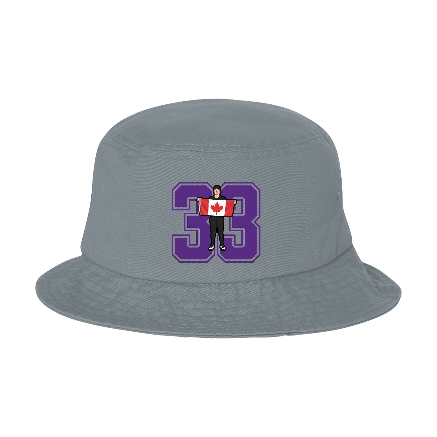Bucket Cap — Number in Grey