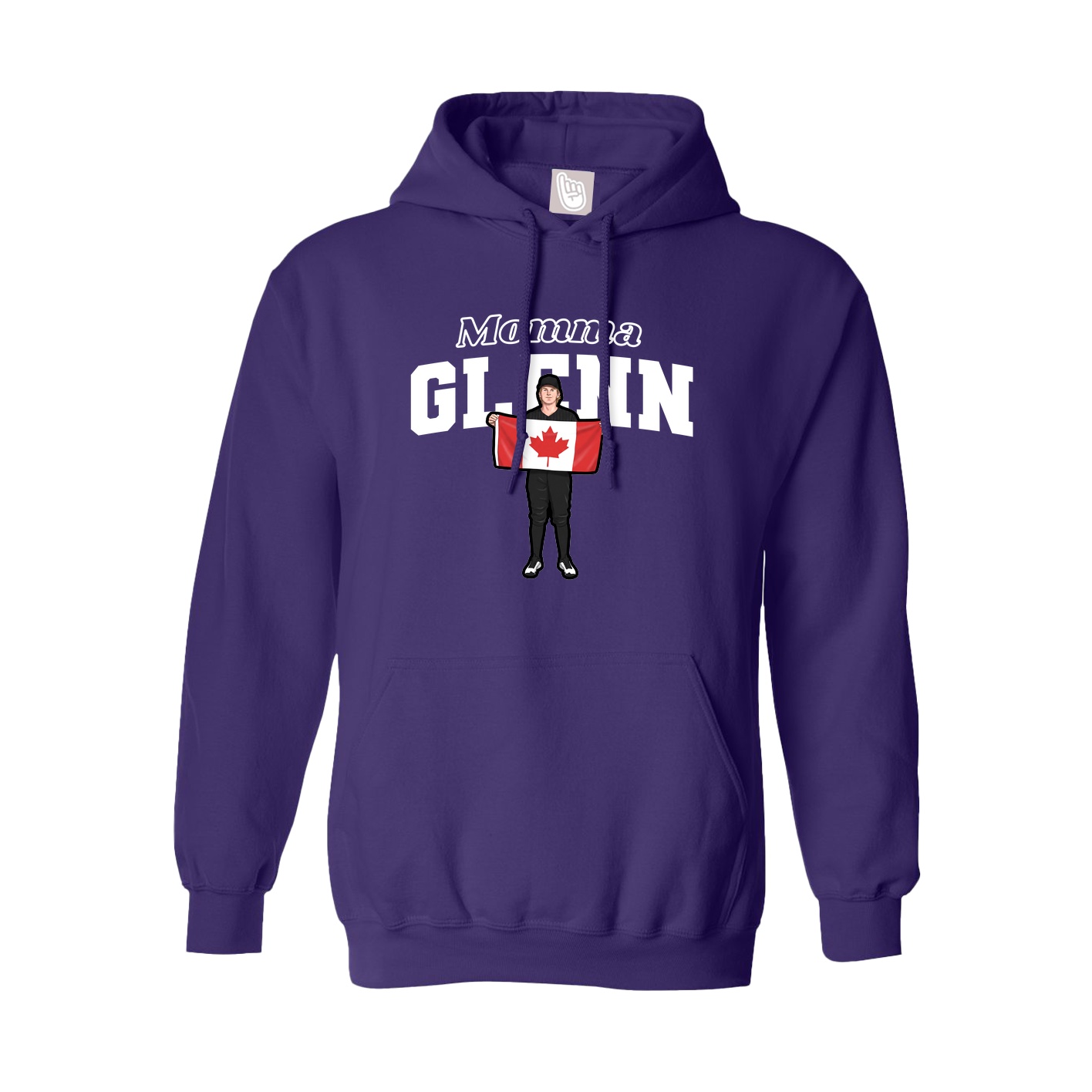 Youth Hoodie — Mothers Day Block in Purple