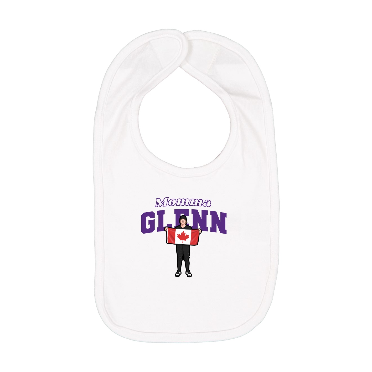 Infant Bib — Mothers Day Block in White
