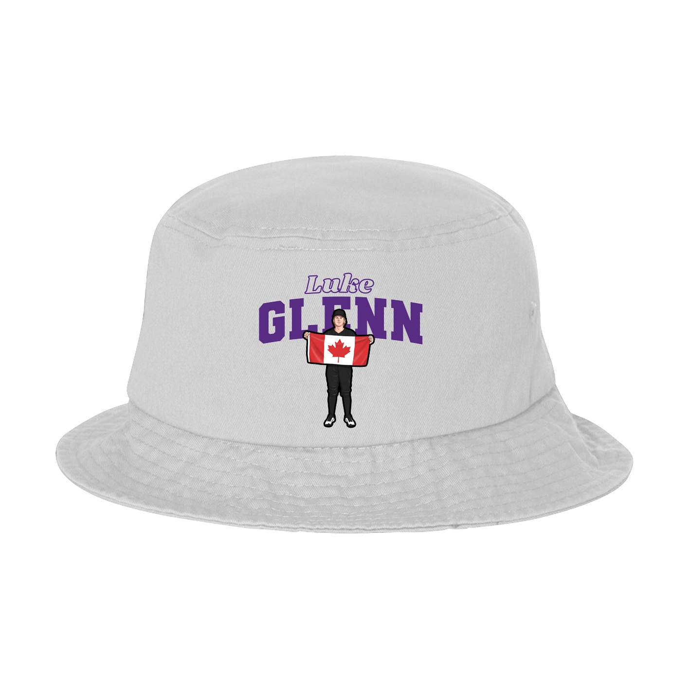 Bucket Cap — Name Arch in White
