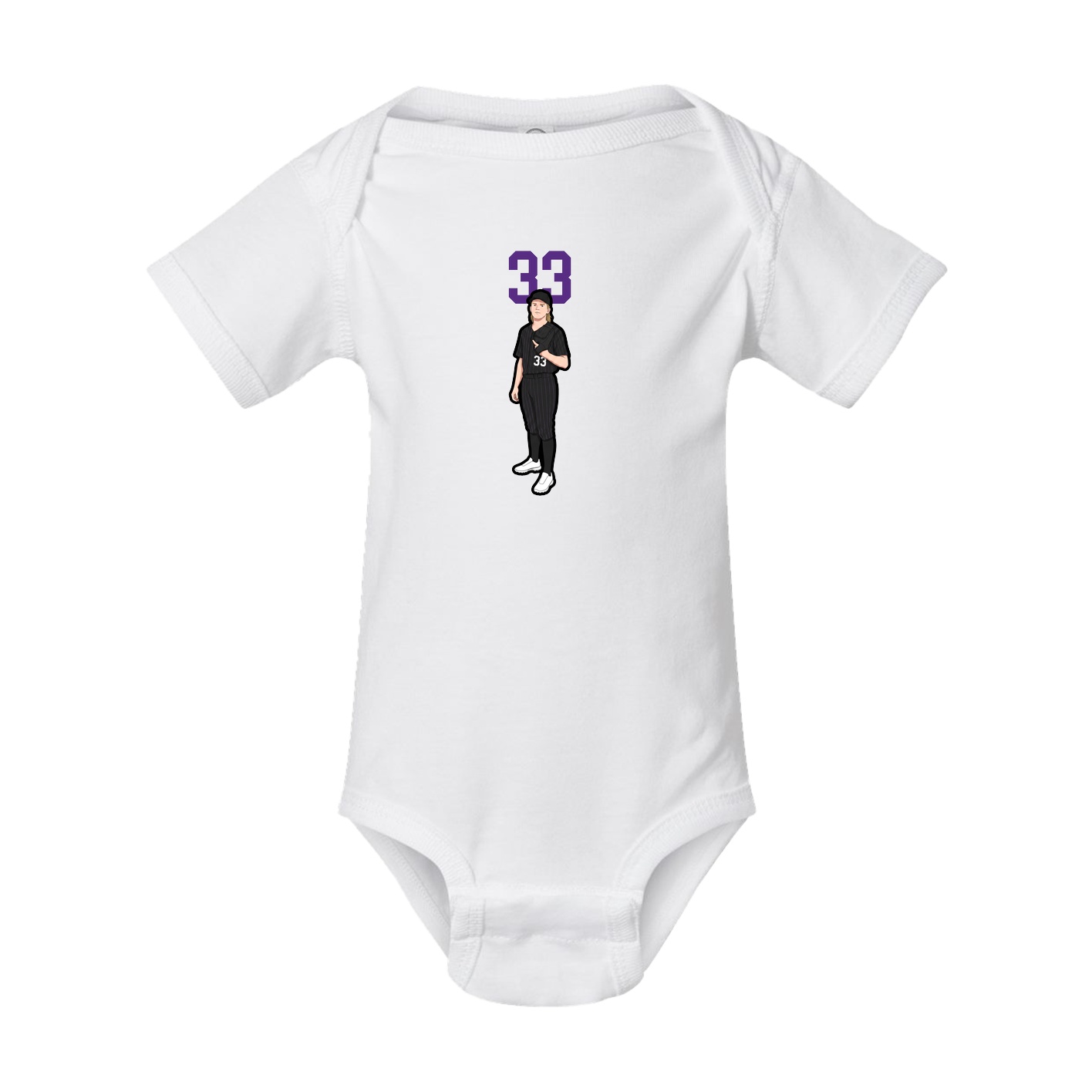 Baby Onesie — Number Top in White