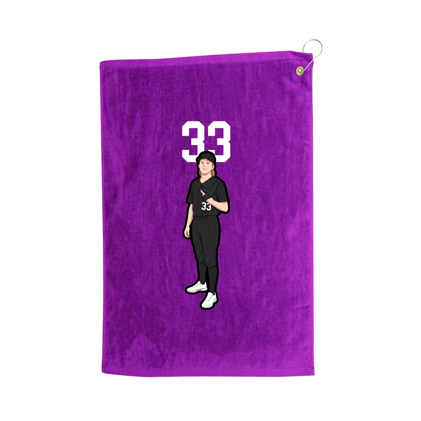 Golf Towel — Number Top in Purple