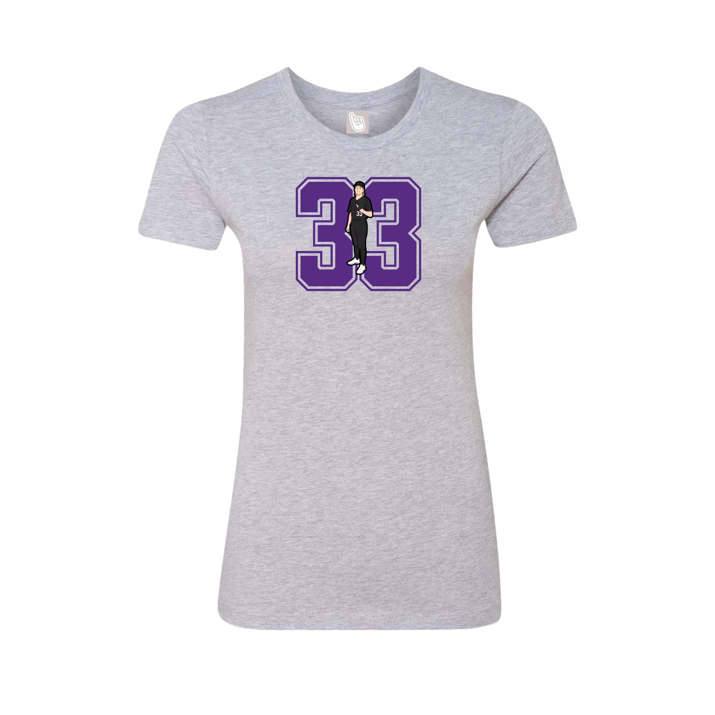 Womens Tee — Number in Grey