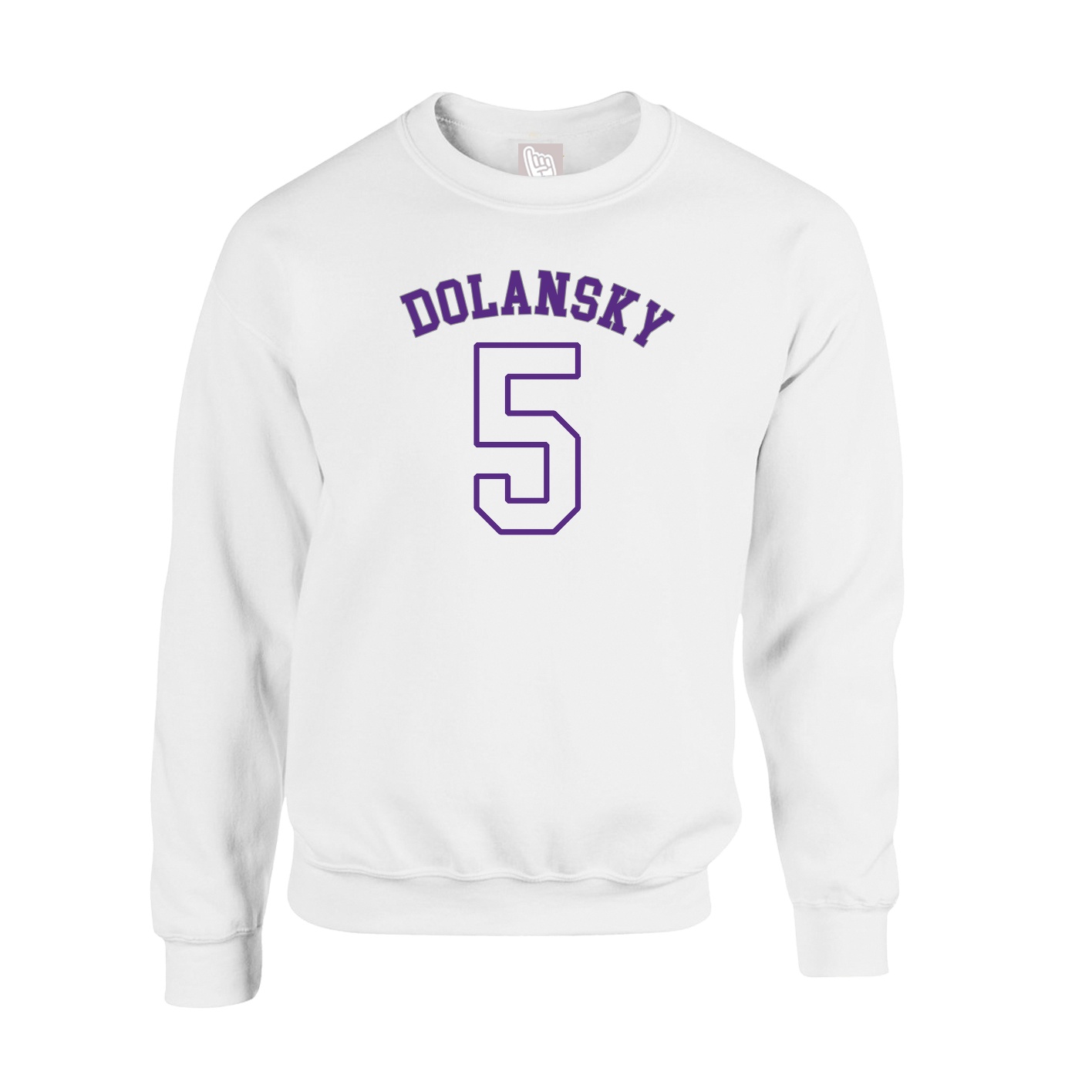 Fleece Crew — Shirsey Arch in White