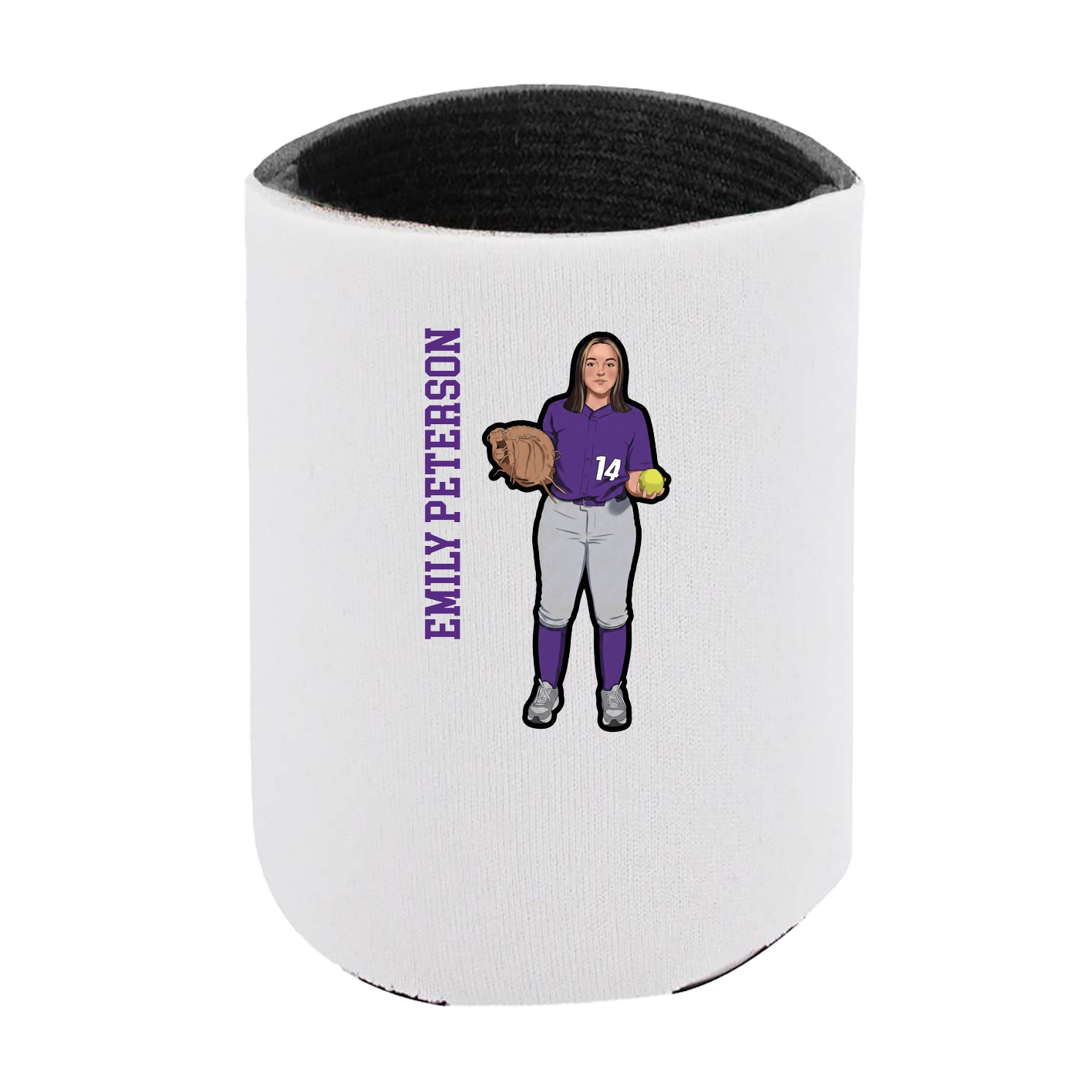 Can Holder — Name Vertical in White