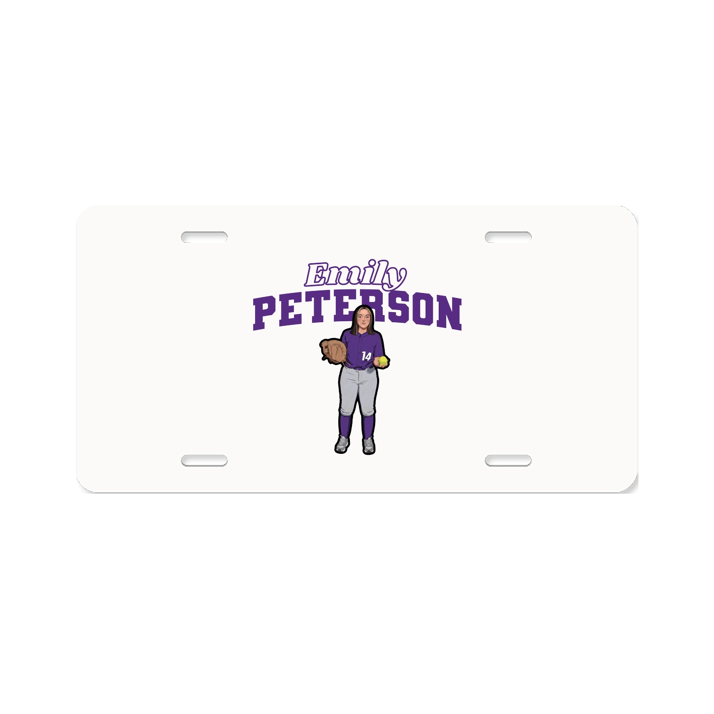 License Plate — Name Arch in Classic
