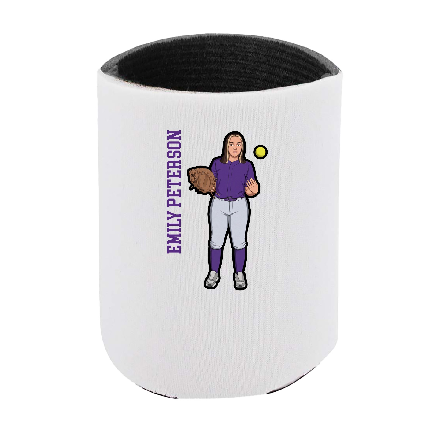 Can Holder — Name Vertical in White