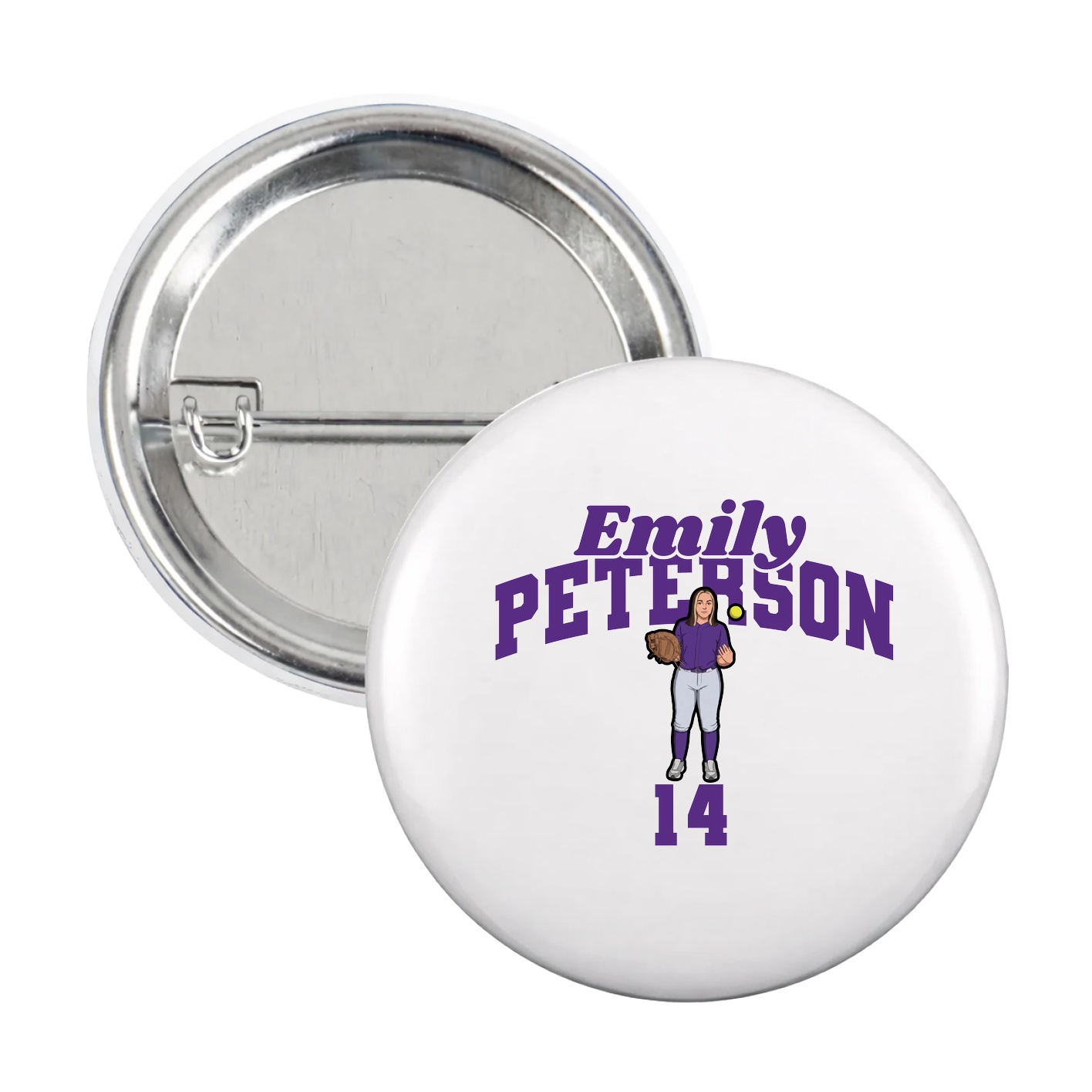 Game Day Button — Signature Arch in White