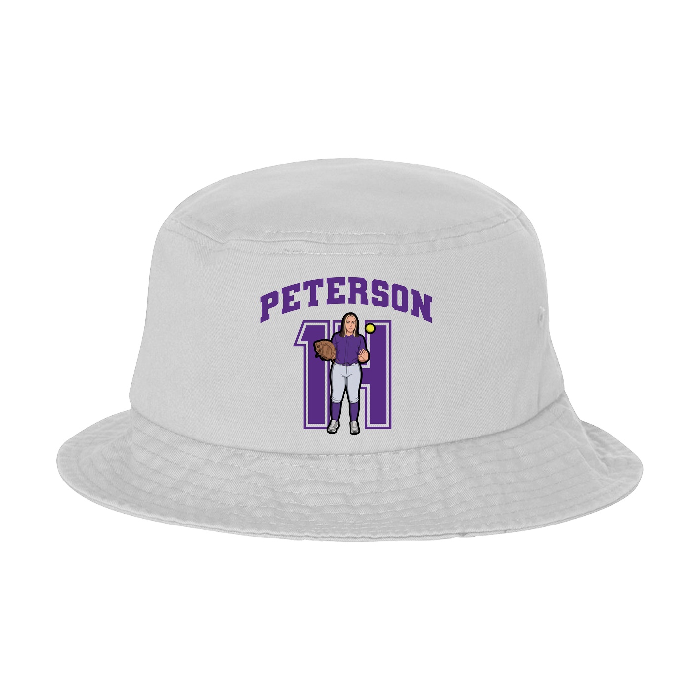 Bucket Cap — Number in White