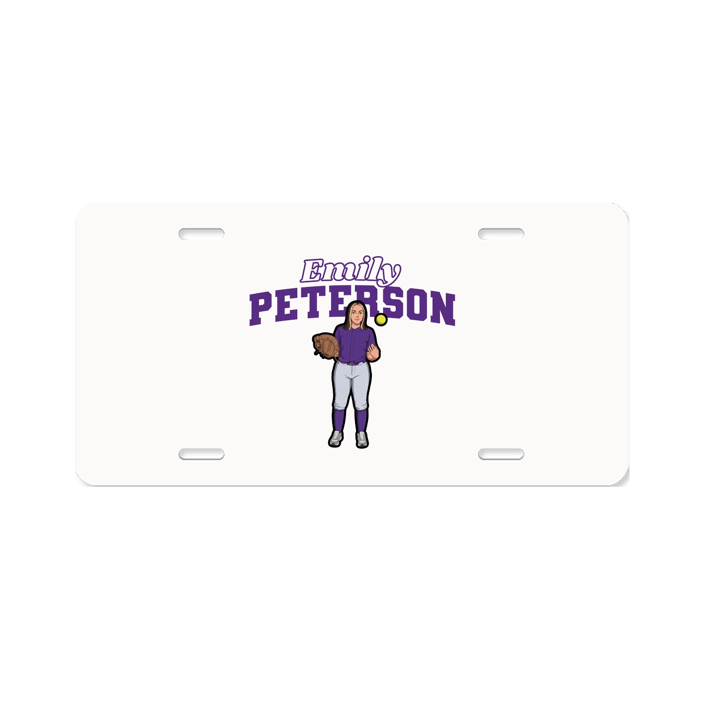 License Plate — Name Arch in Classic
