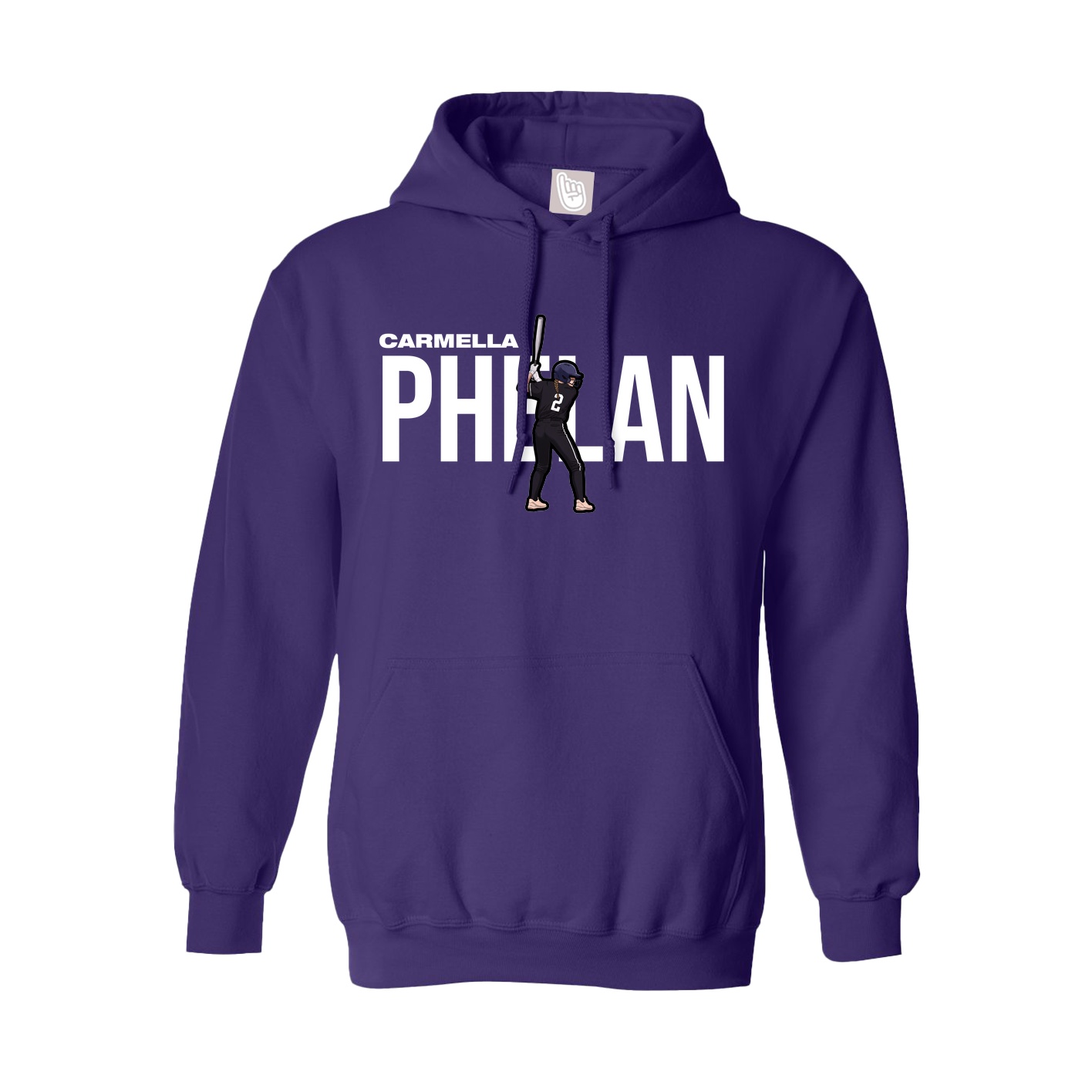 Youth Hoodie — Player Name in Purple