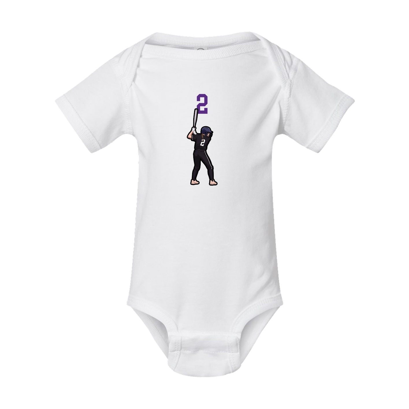 Baby Onesie — Number Top in White