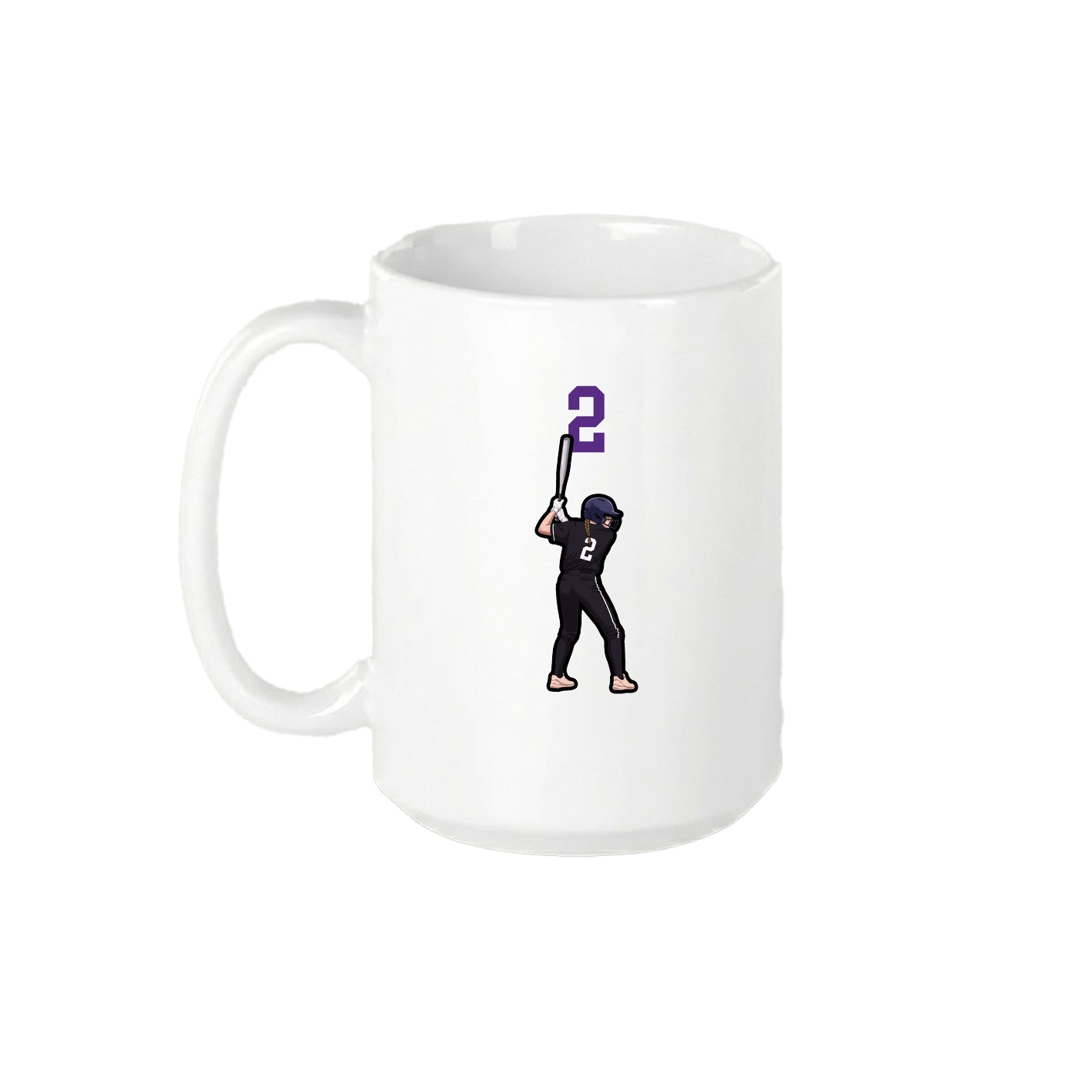 15oz Coffee Mug — Number Top in White