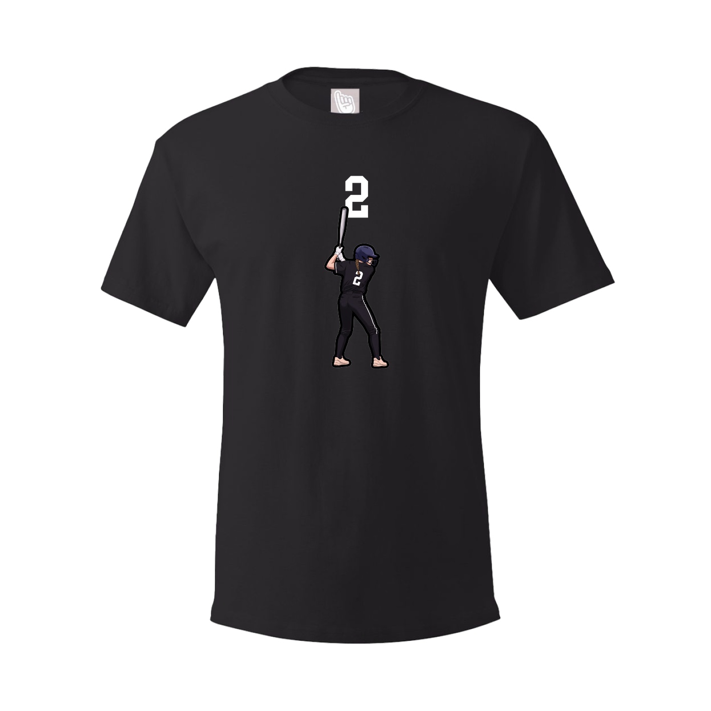 Youth Tee — Number Top in Black