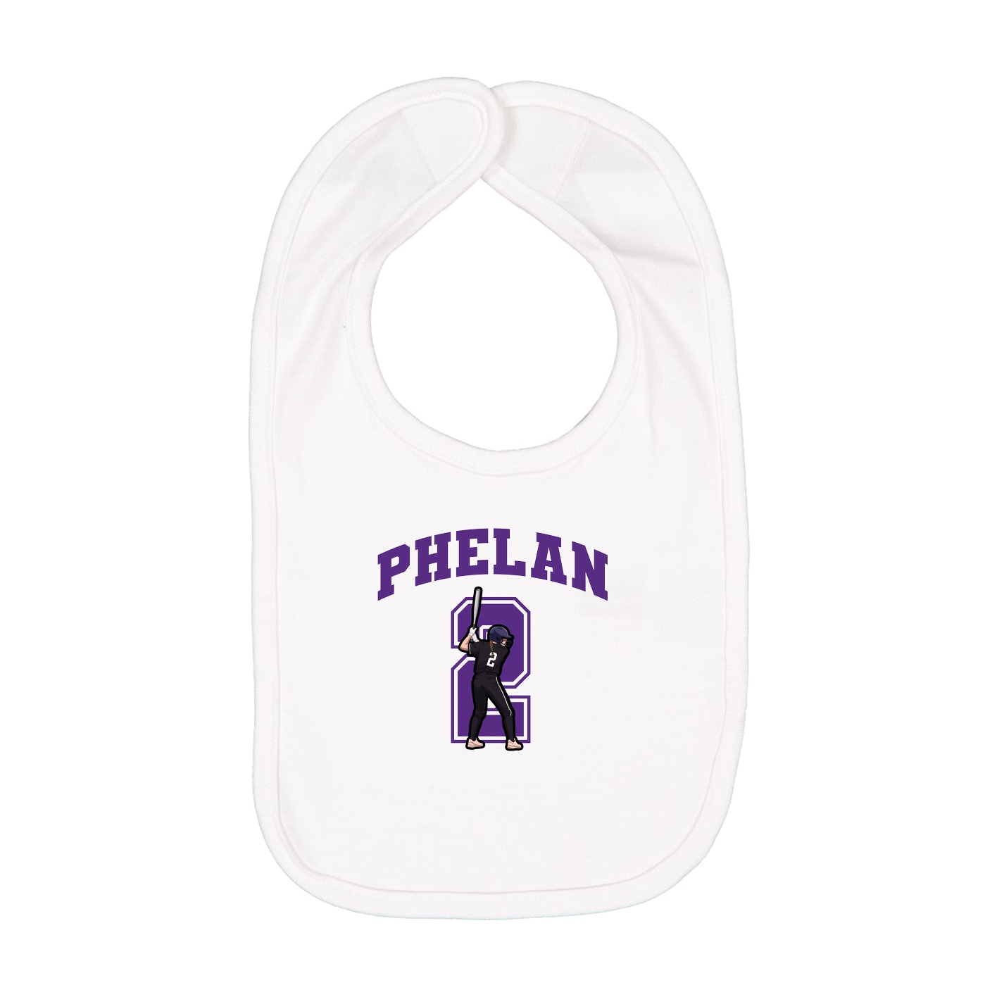 Infant Bib — Number in White