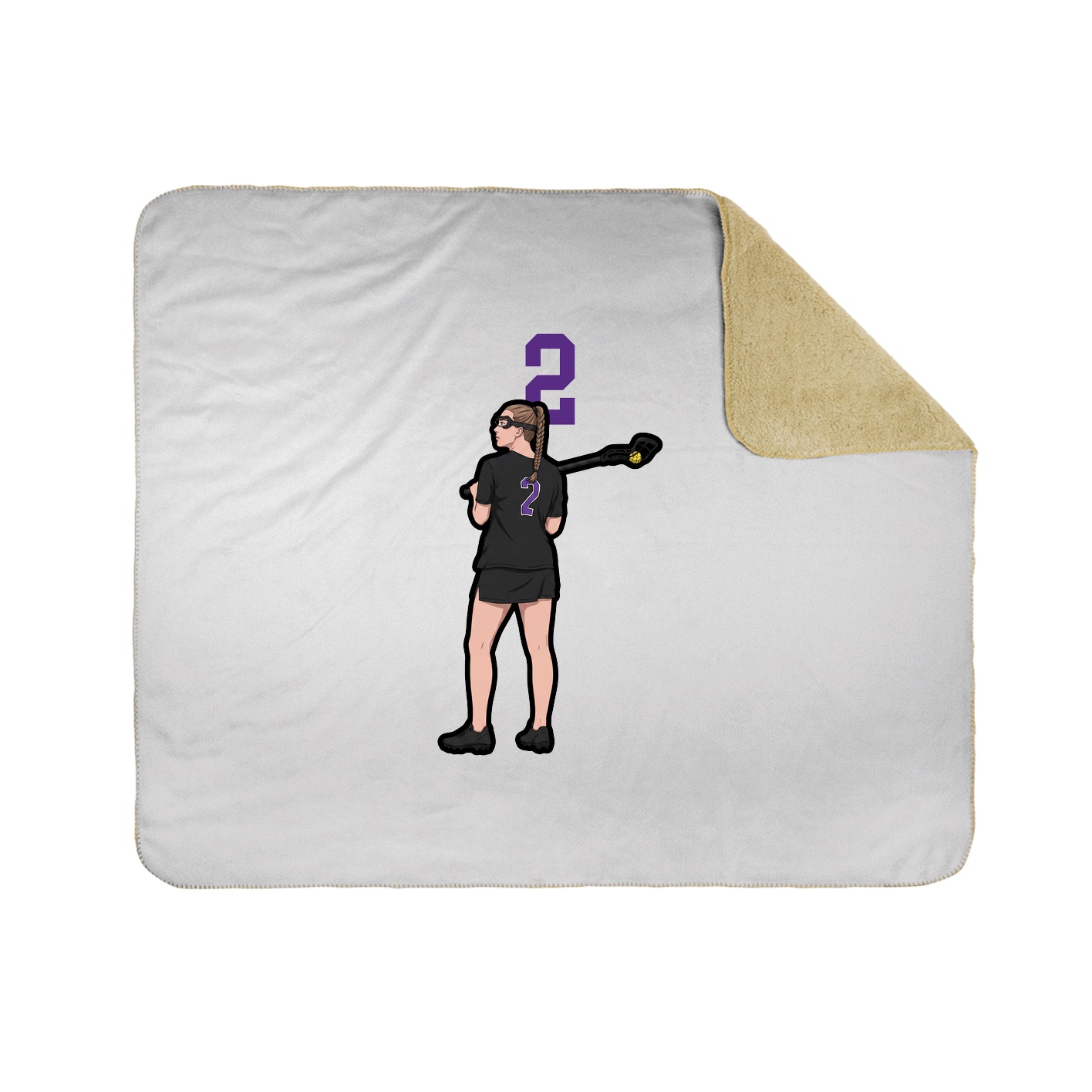 Throw Blanket — Number Top in White