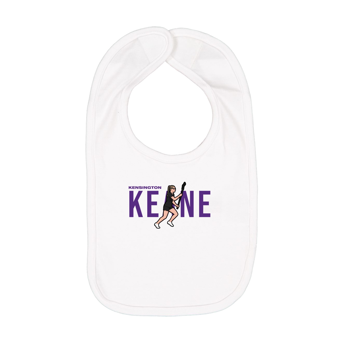 Infant Bib — Player Name in White