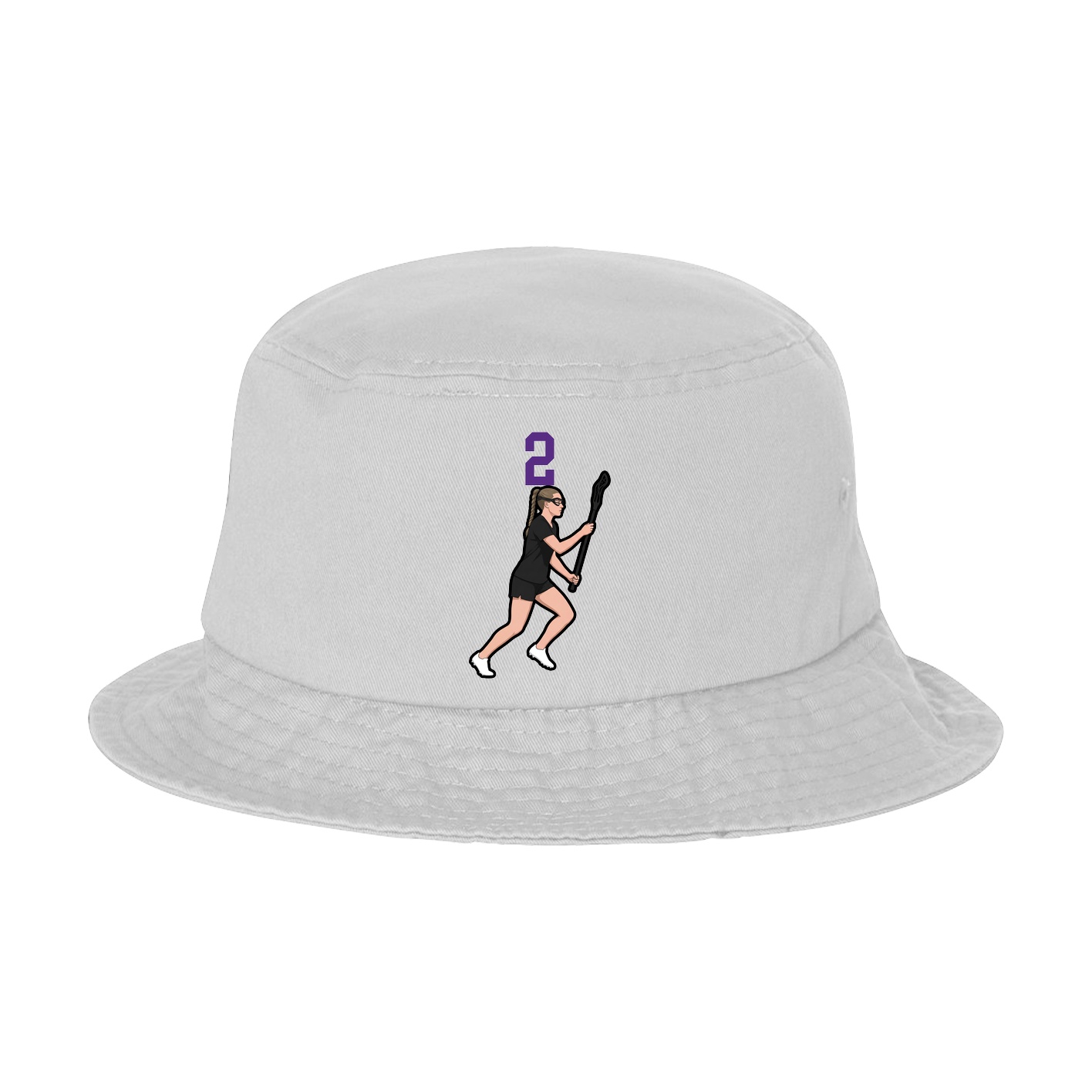 Bucket Cap — Number Top in White