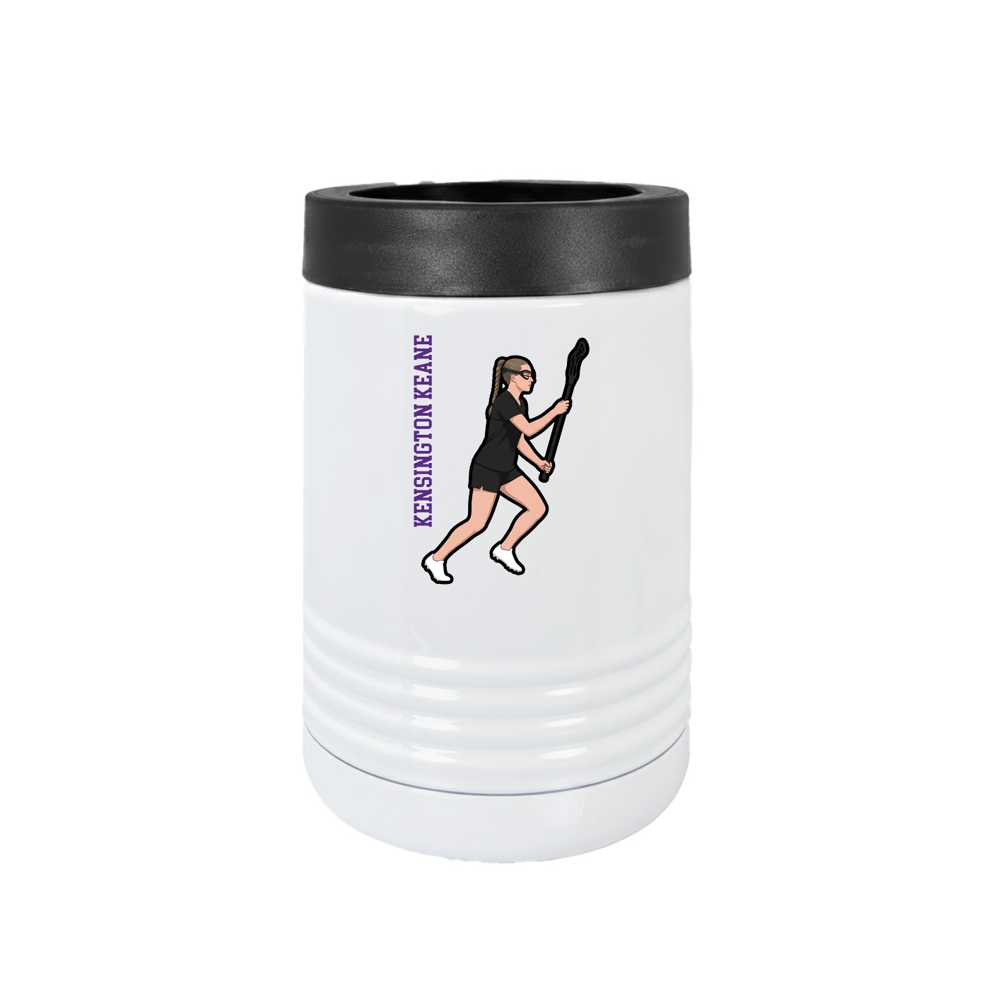 Beverage Holder — Name Vertical in White
