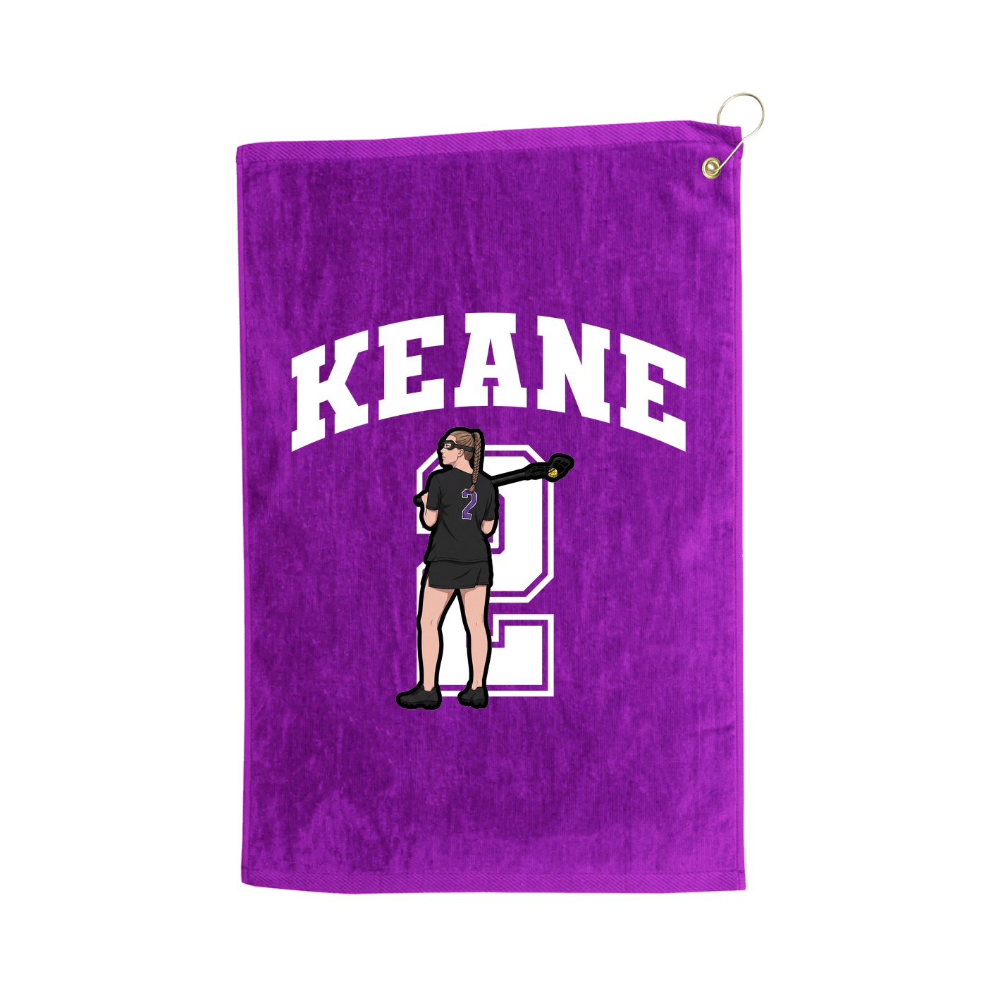 Golf Towel — Number in Purple