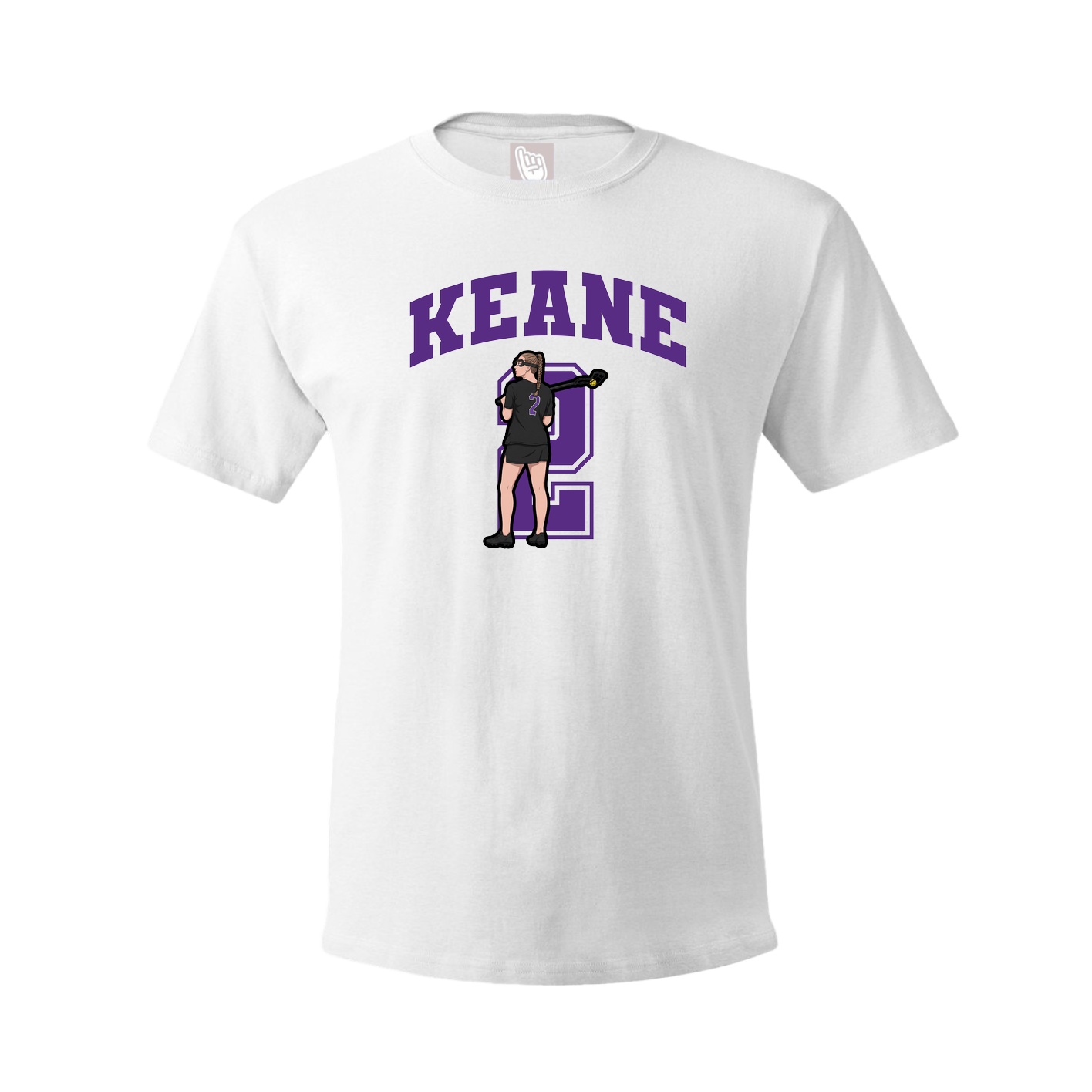 Youth Tee — Number in White