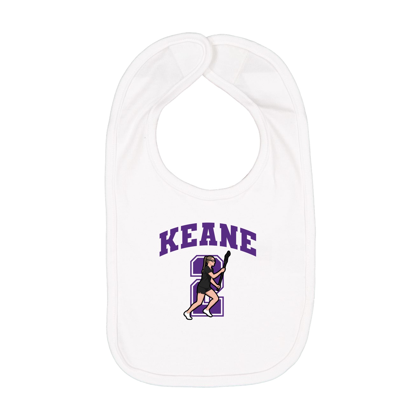 Infant Bib — Number in White