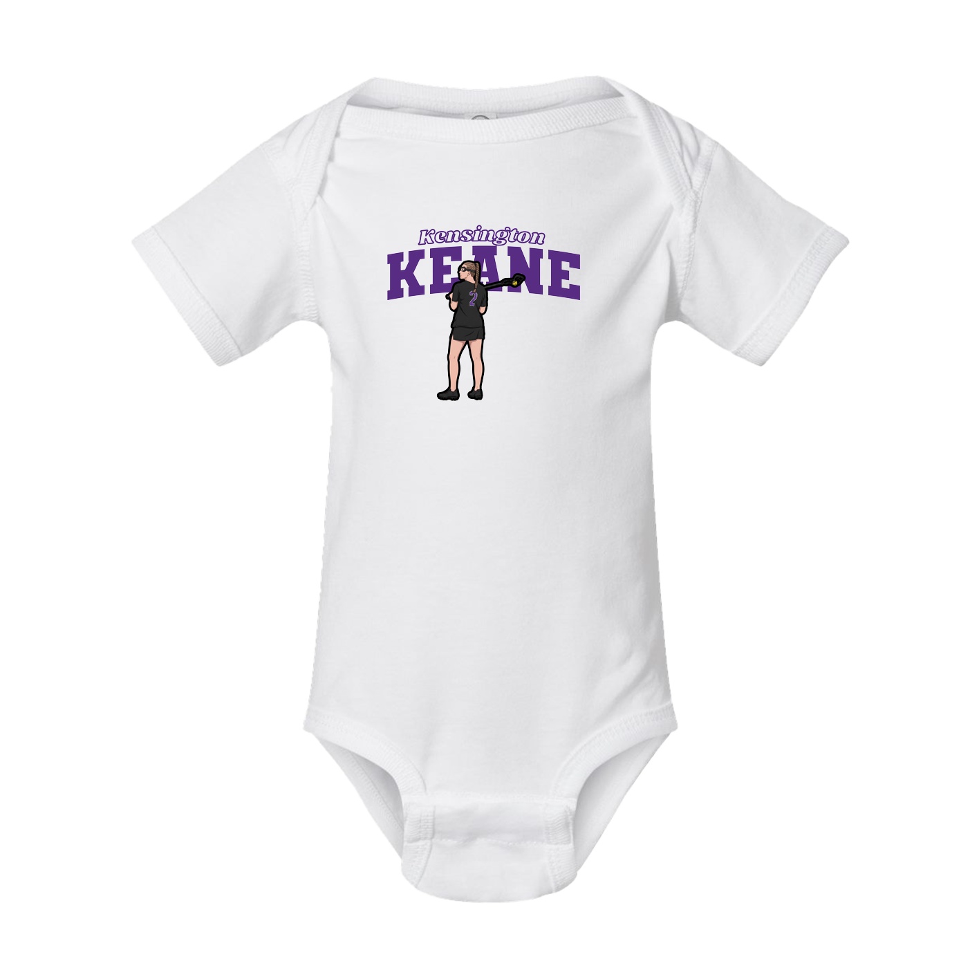 Baby Onesie — Name Arch in White