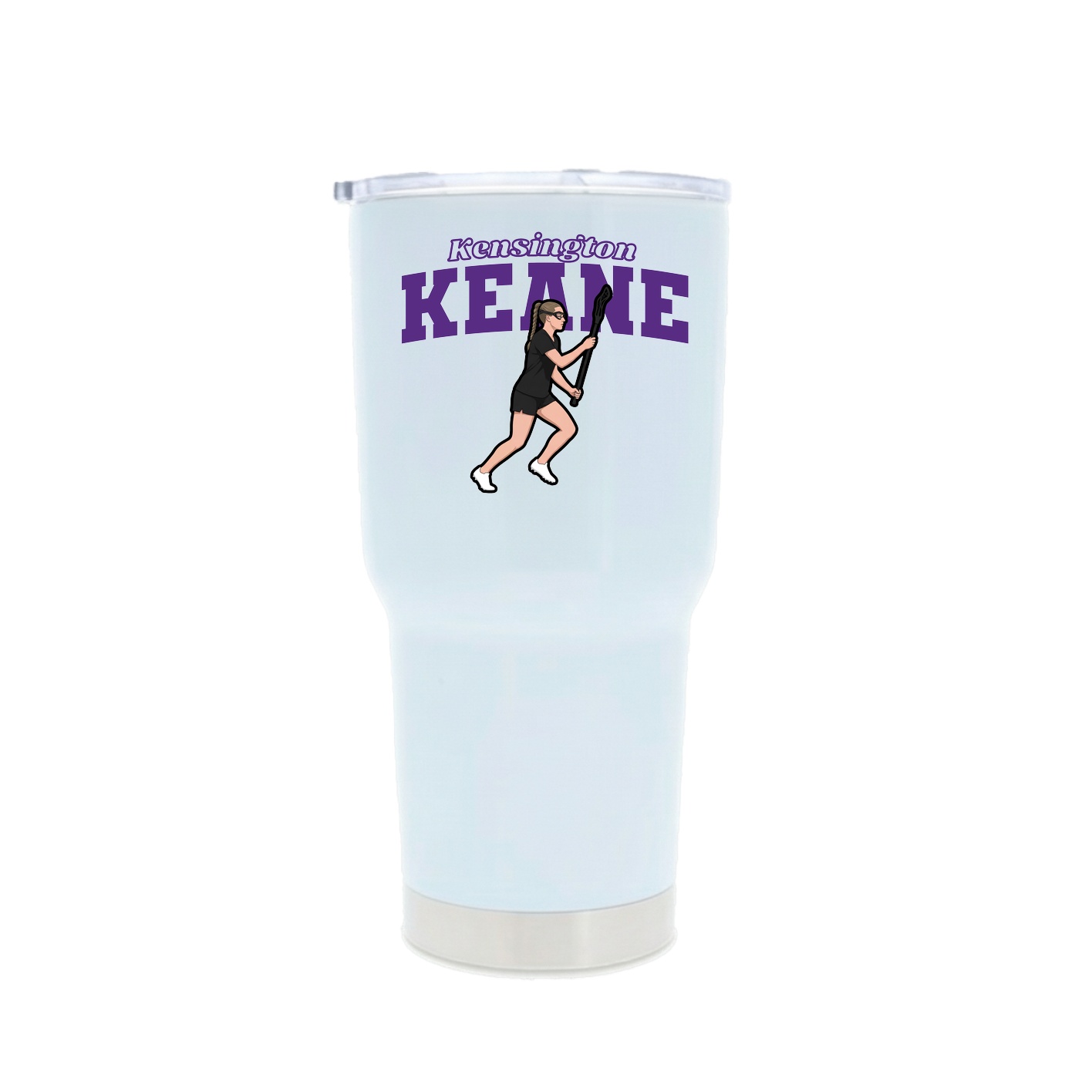 30oz Stainless Steel Tumbler — Name Arch in White