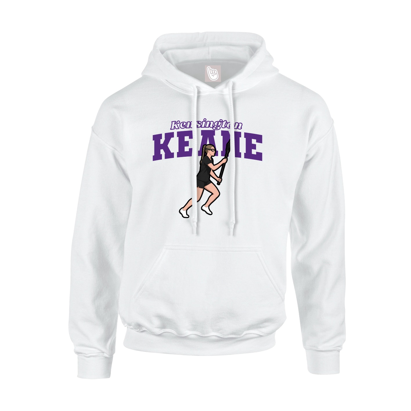 Hoodie — Name Arch in White