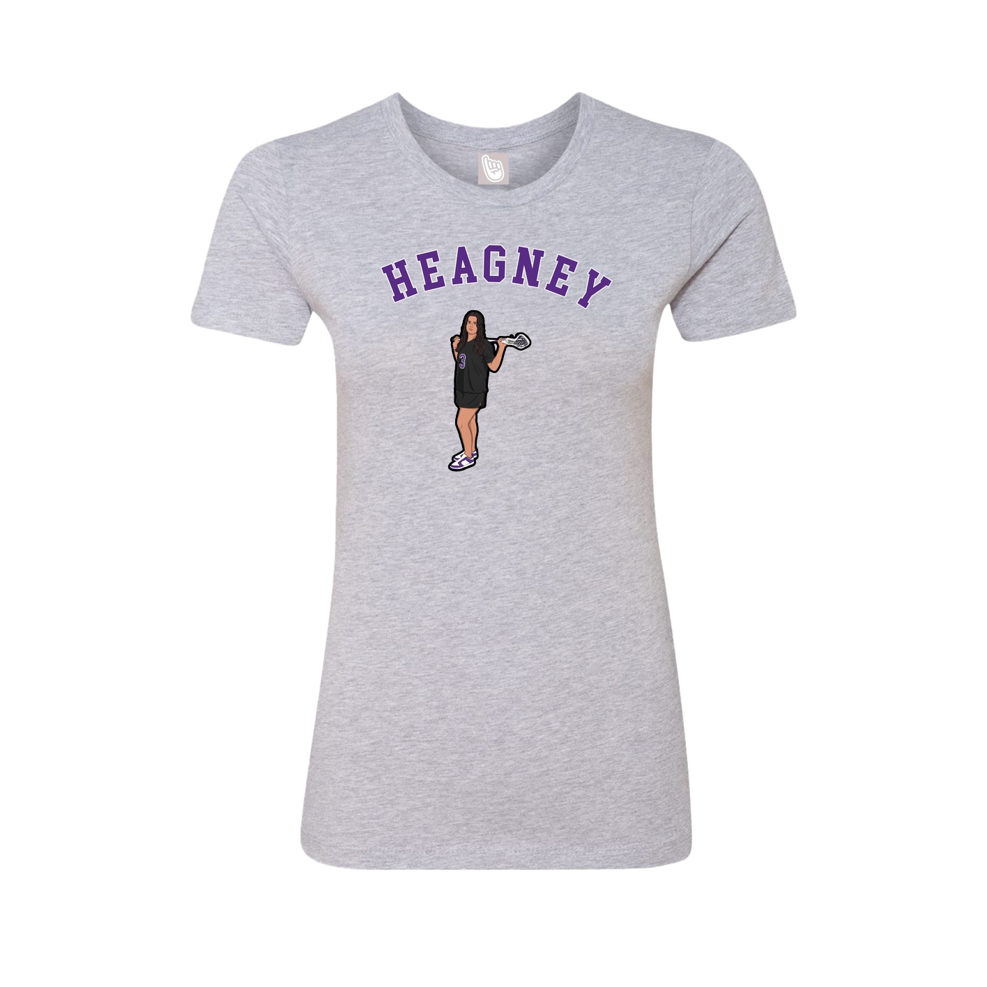 Fitted Women's Tee — Shirsey Arch in Grey