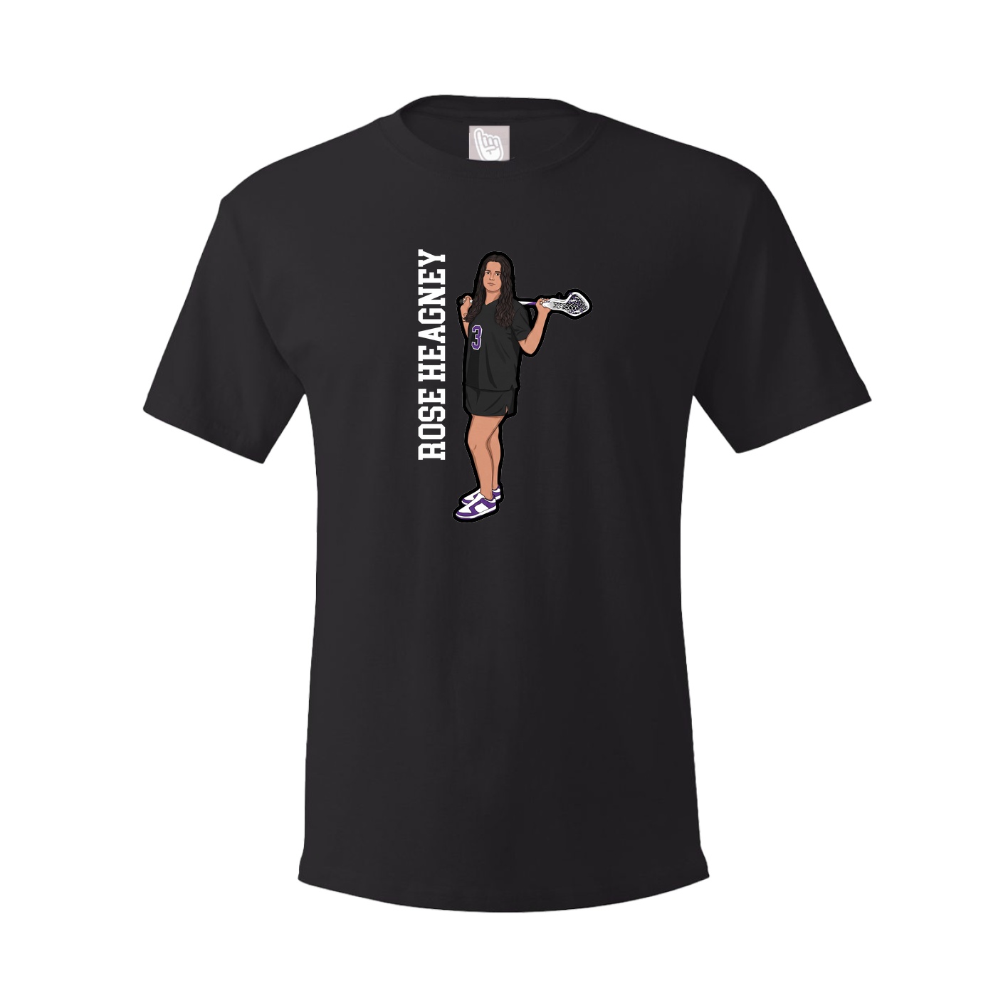 Youth Tee — Name Vertical in Black