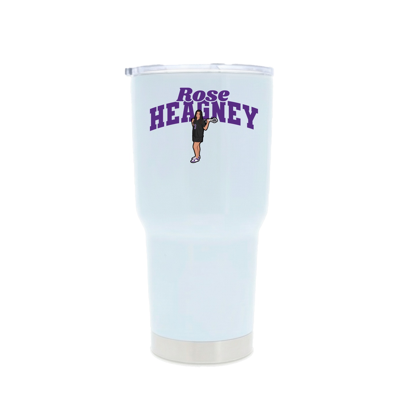 30oz Stainless Steel Tumbler — Signature Arch in White