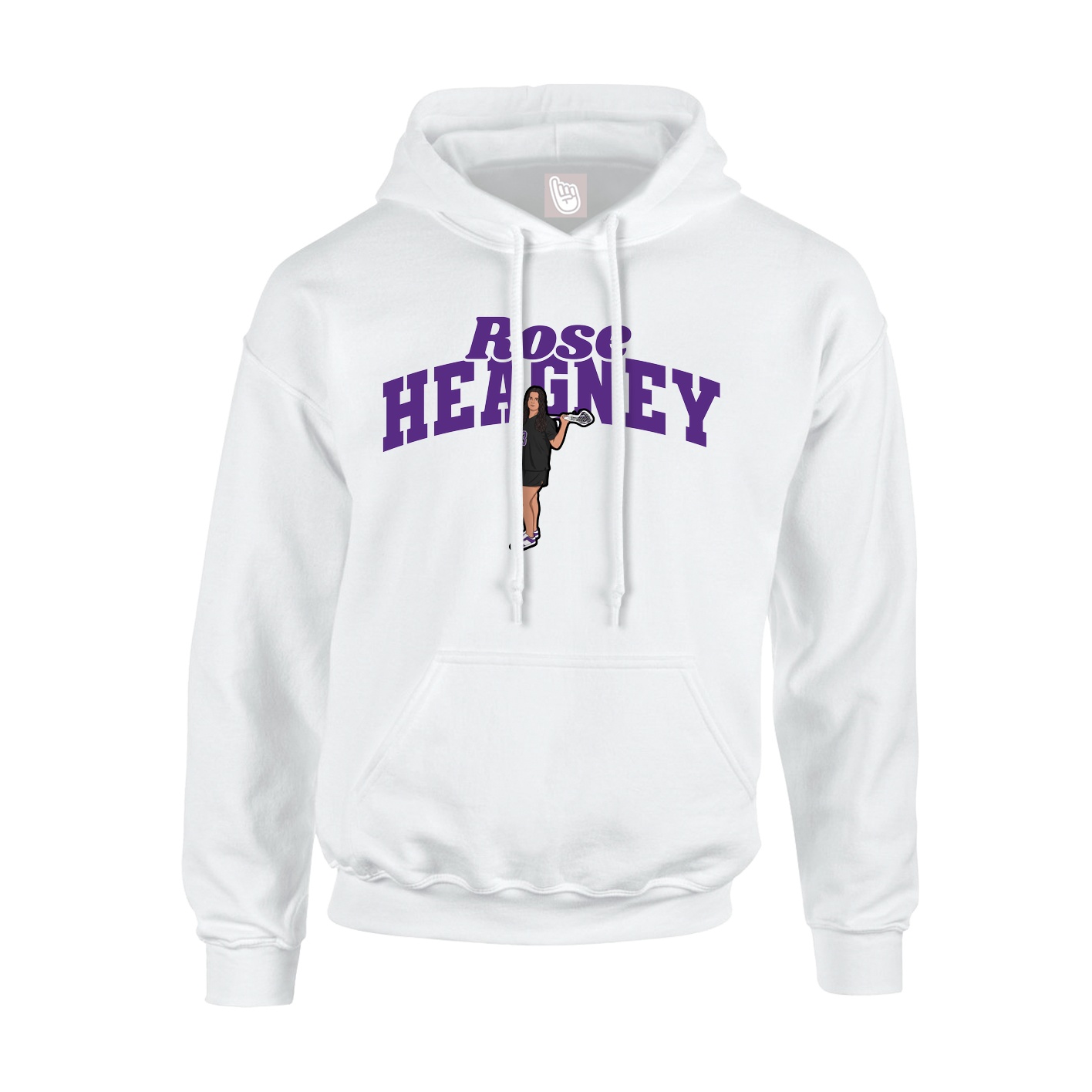 Hoodie — Signature Arch in White