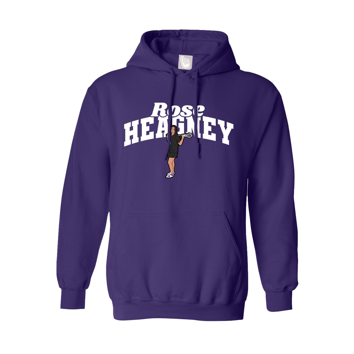 Youth Hoodie — Signature Arch in Purple