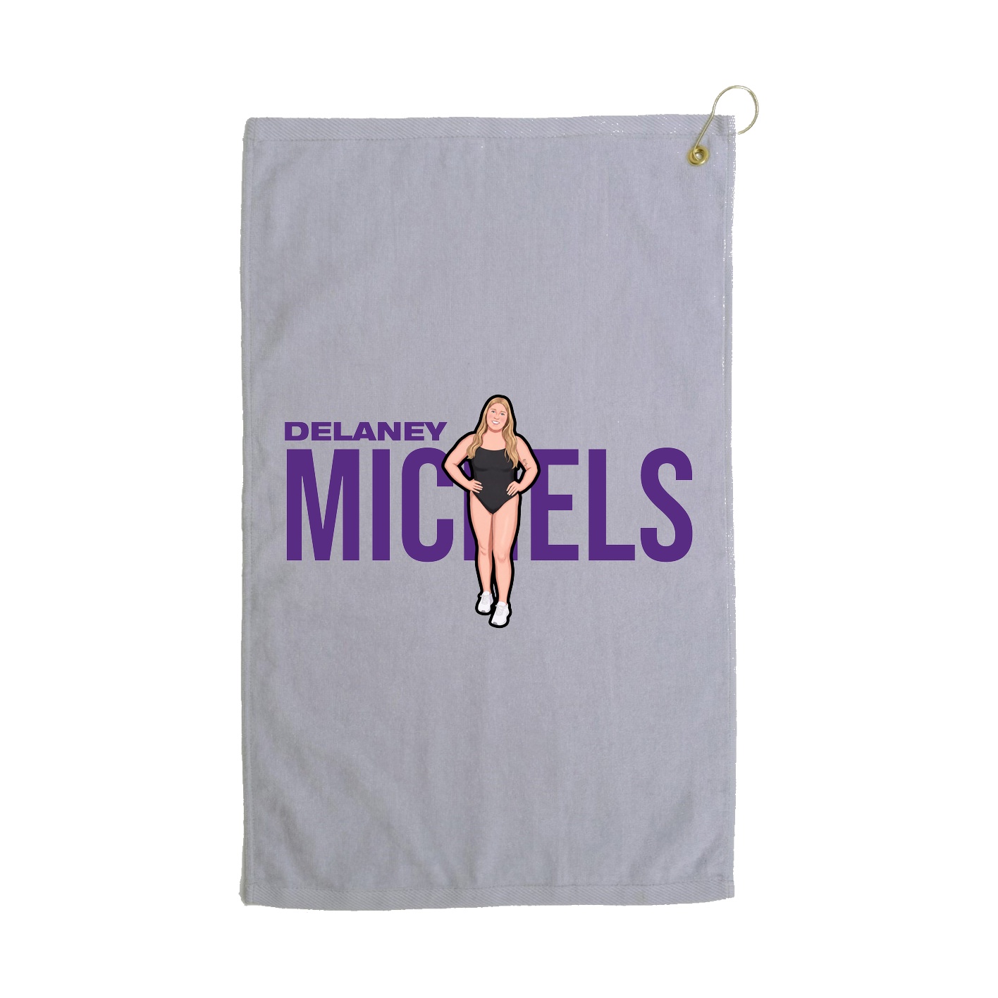 Golf Towel — Player Name in Grey