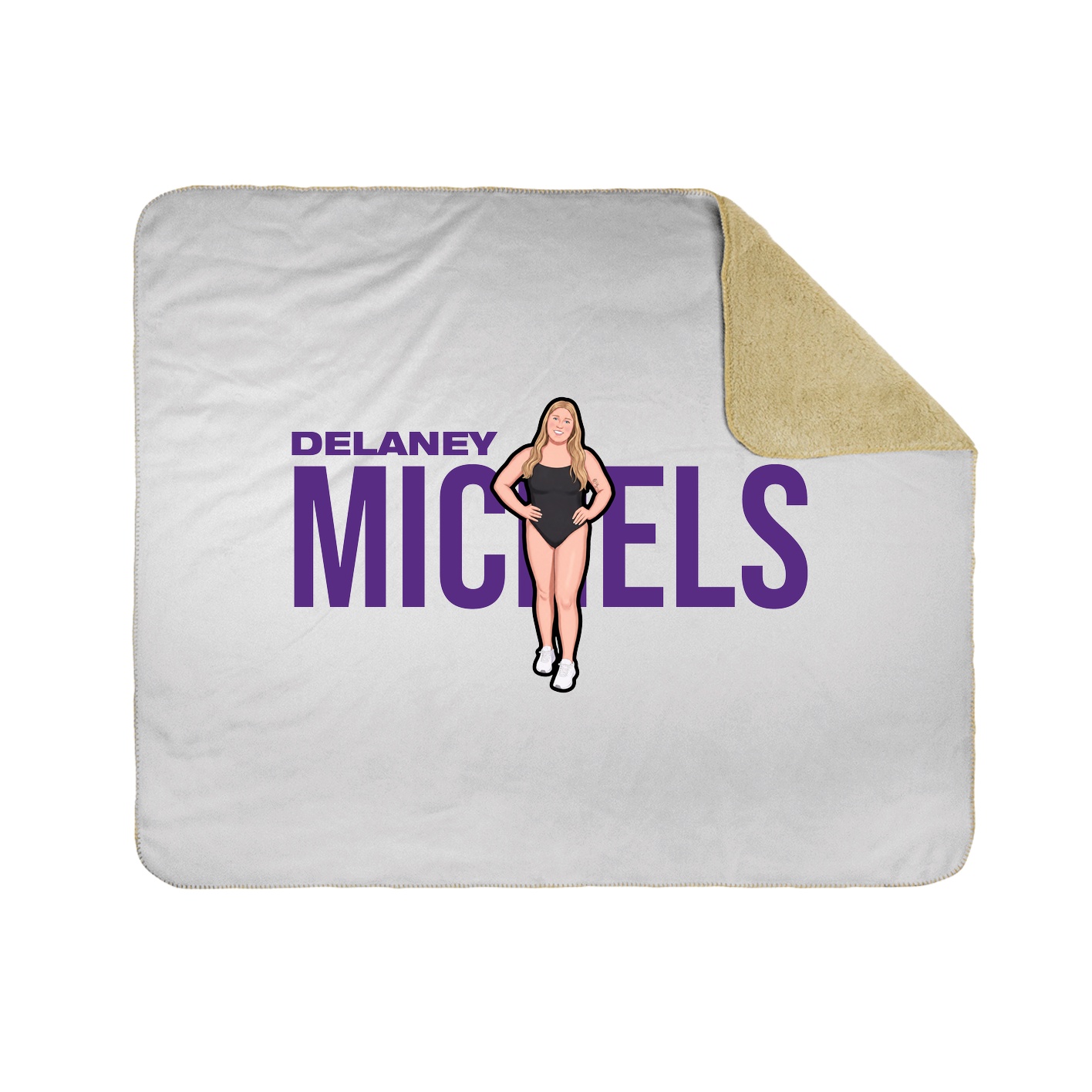 Throw Blanket — Player Name in White
