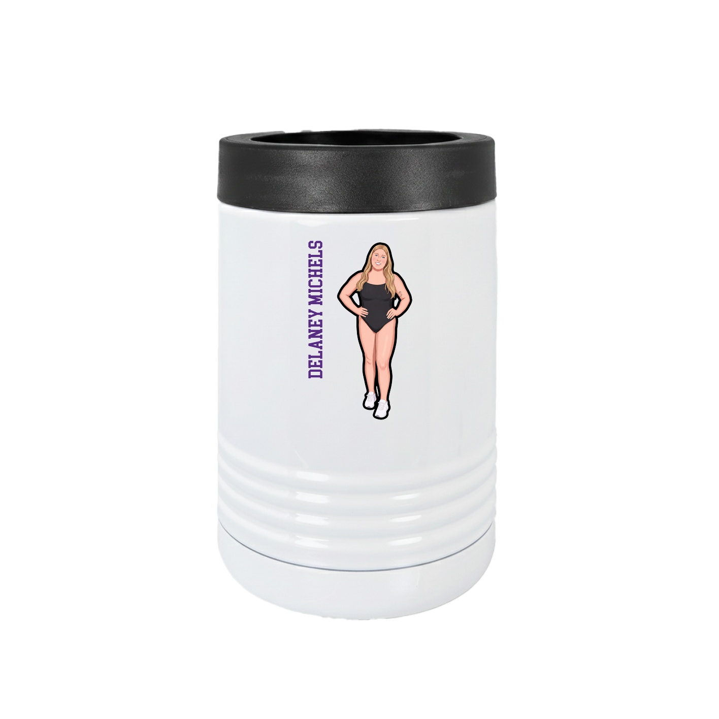 Beverage Holder — Name Vertical in White