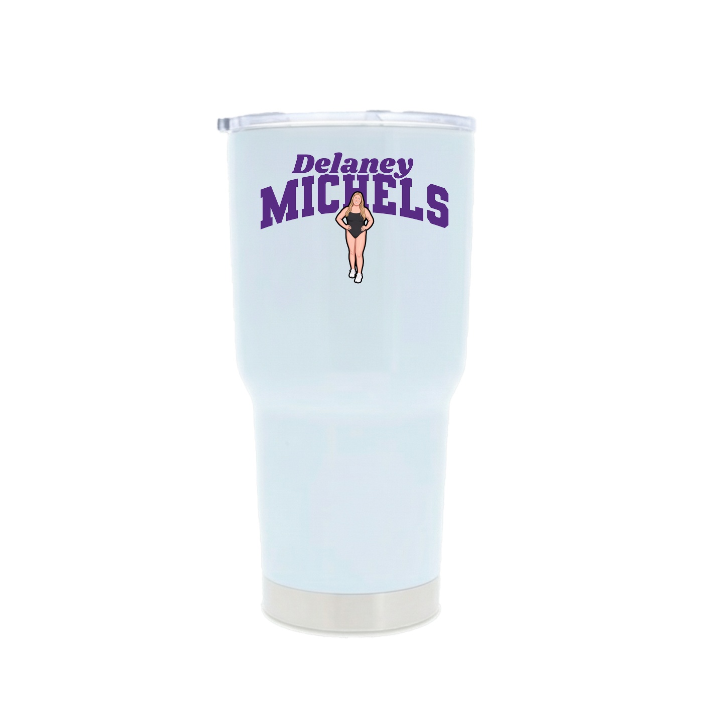 30oz Stainless Steel Tumbler — Signature Arch in White