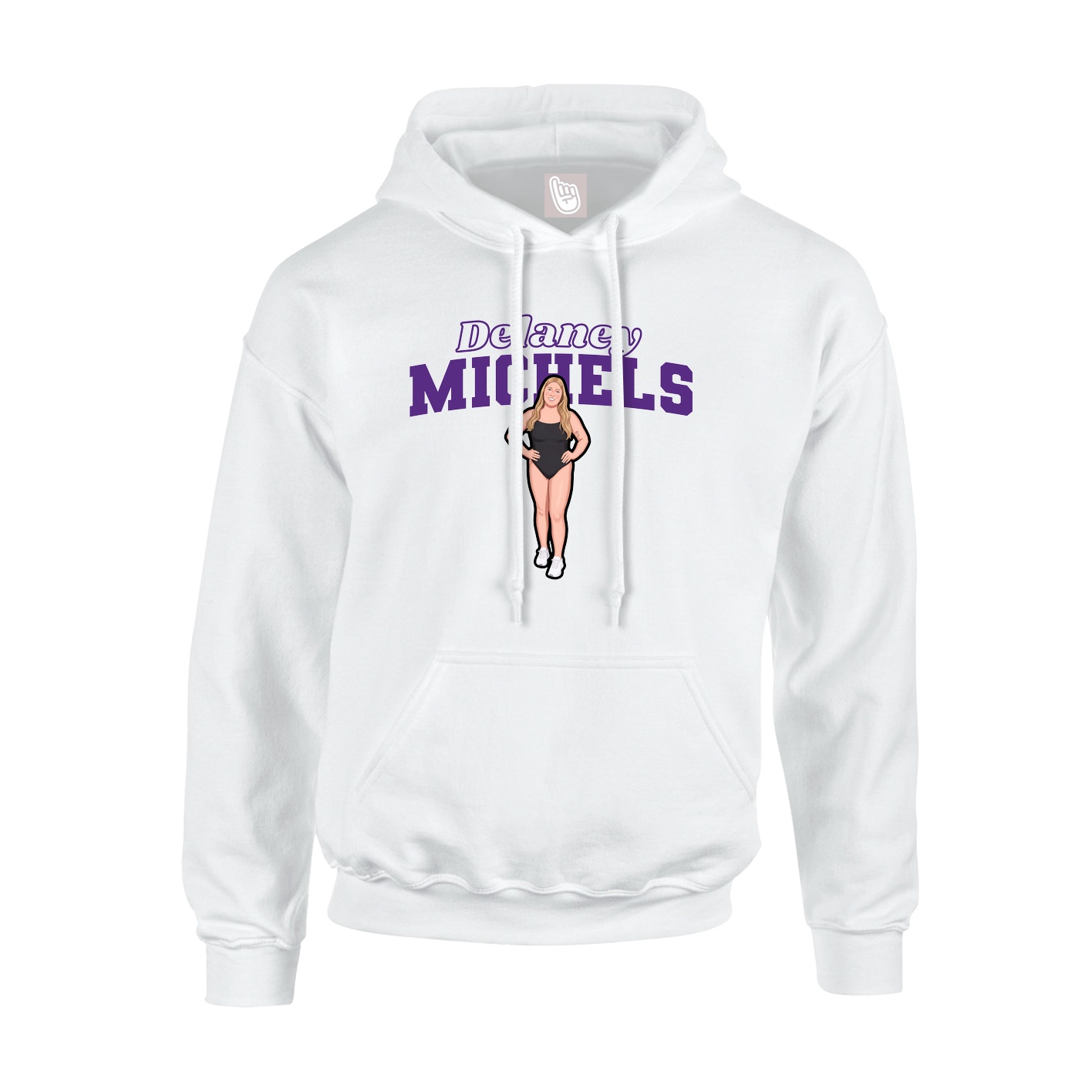Hoodie — Name Arch in White