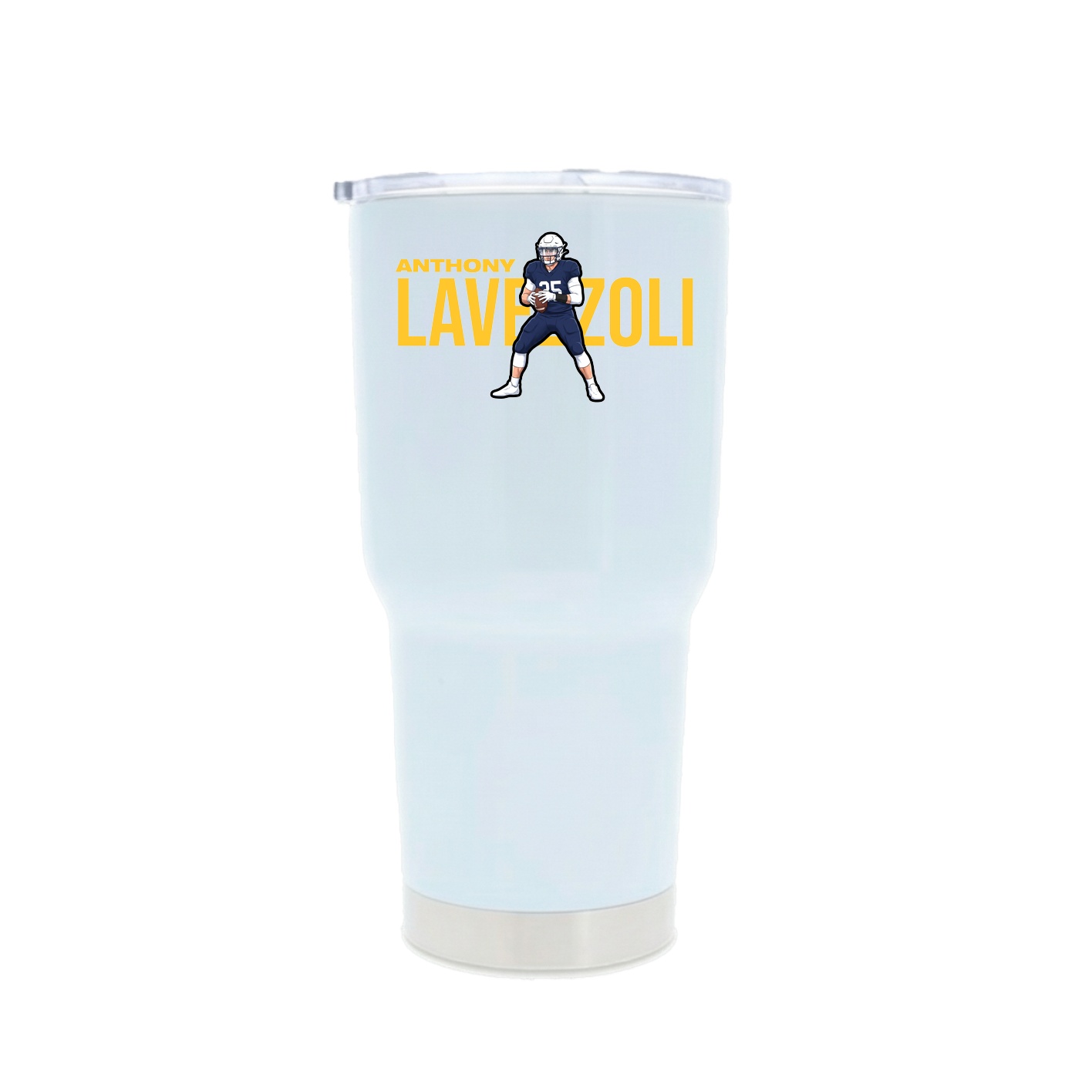 30oz Stainless Steel Tumbler — Player Name in White